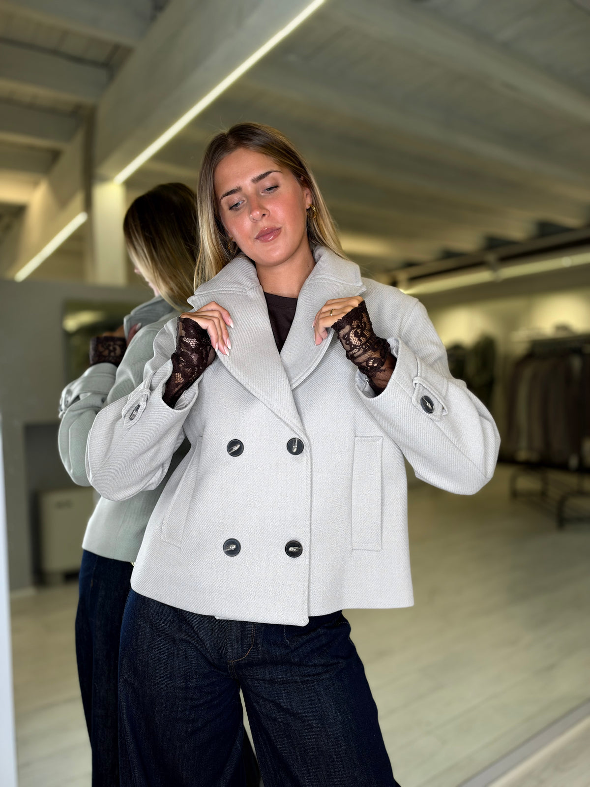 Cappotto corto doppio petto Casha