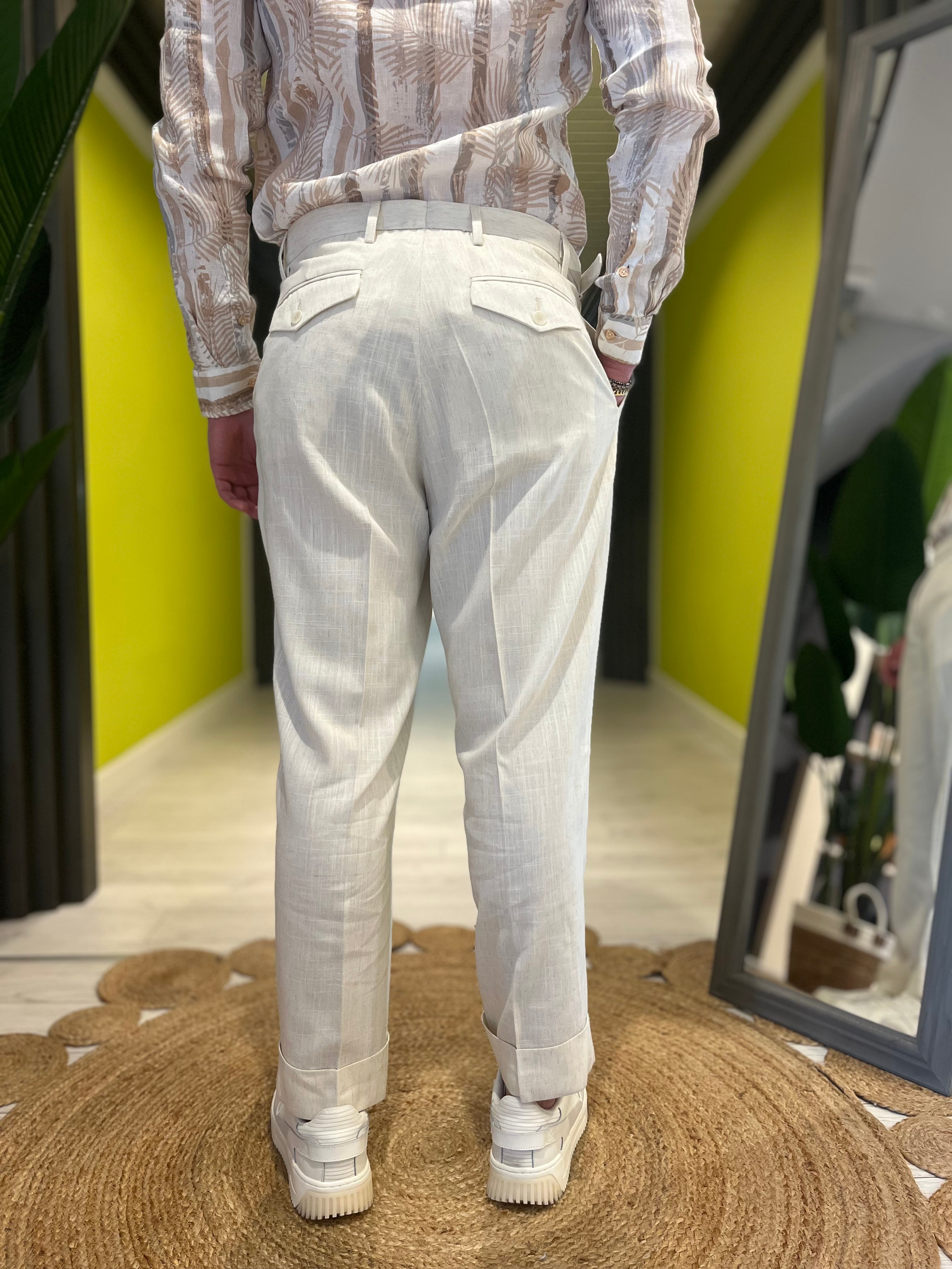 Abito monopetto oversize panna