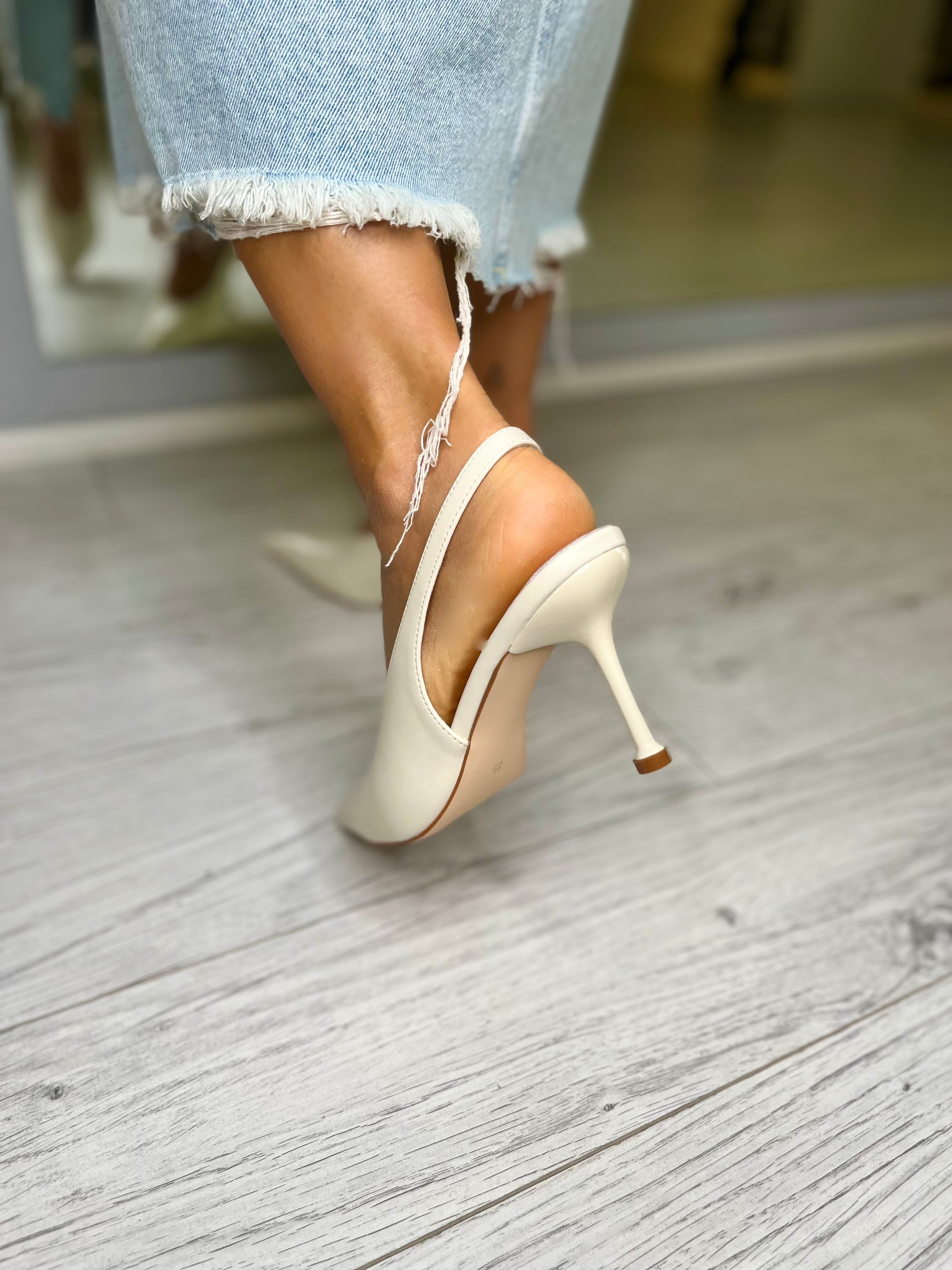 Slingback avorio