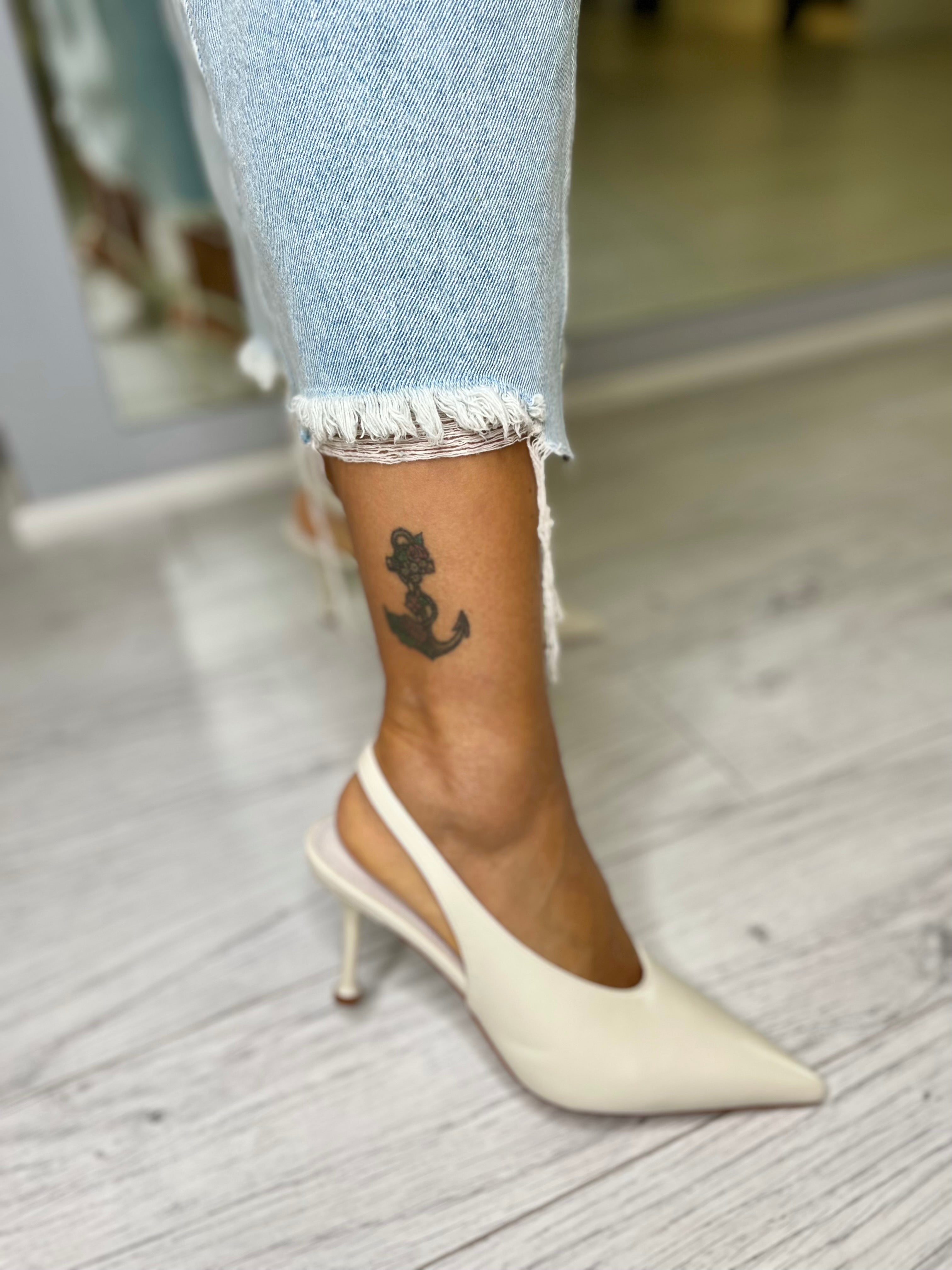 Slingback avorio