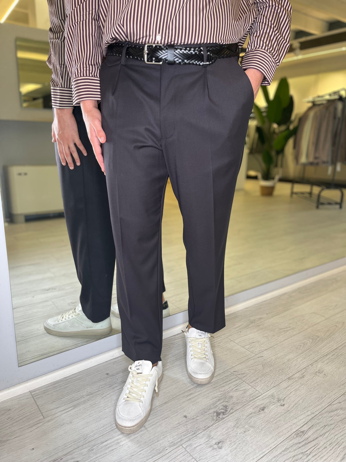 Pantalone over moro con pinces