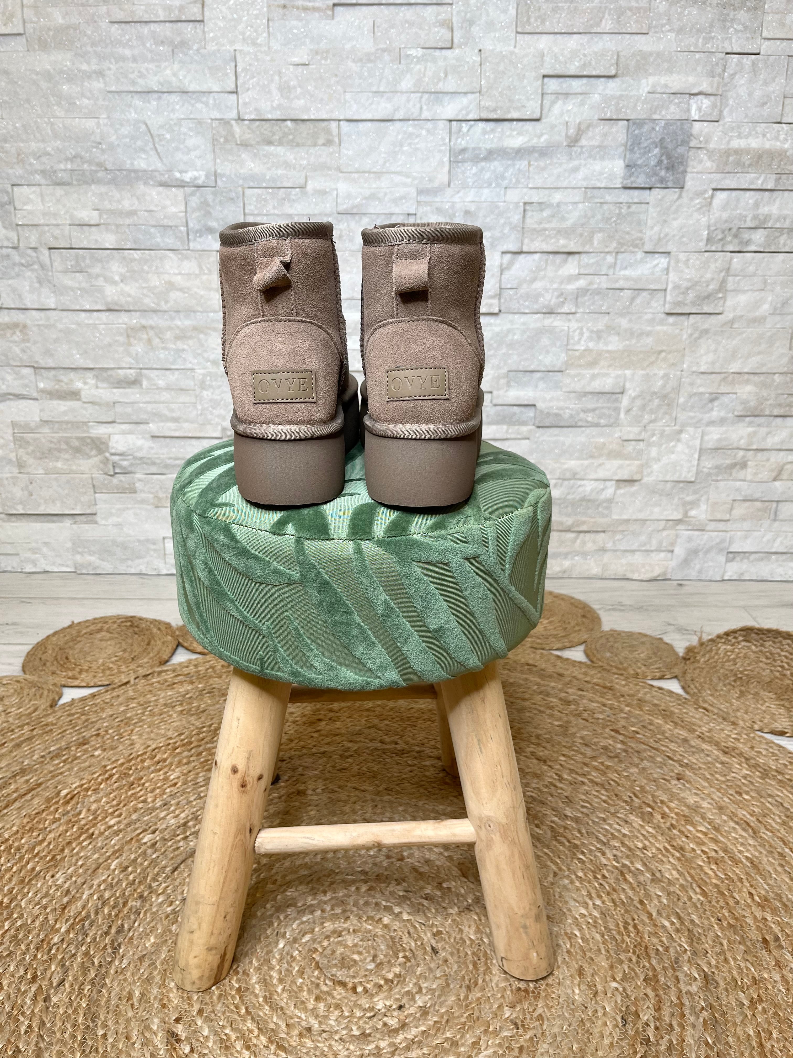Stivaletto platform taupe