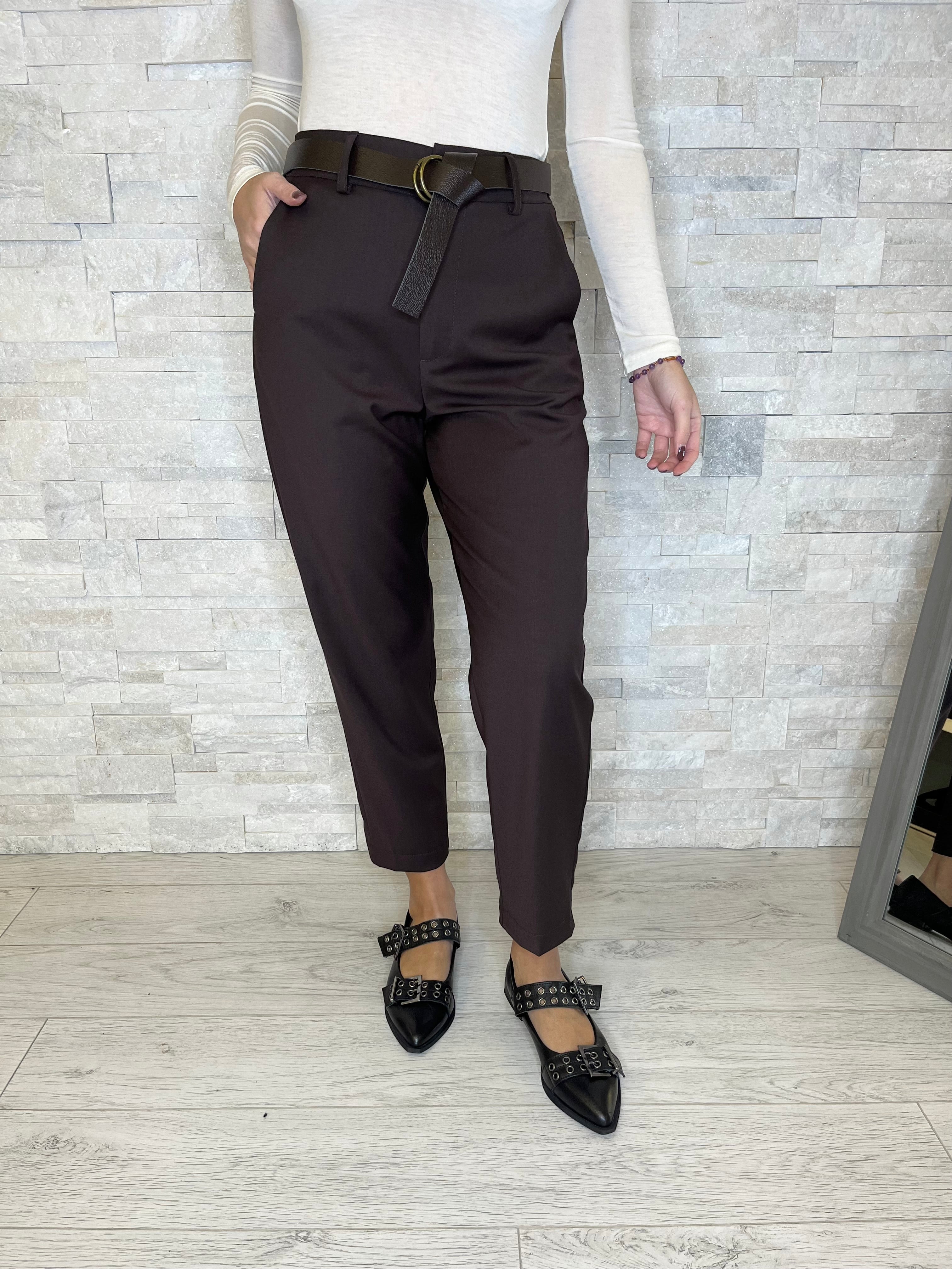 Pantalone a sigaretta moro