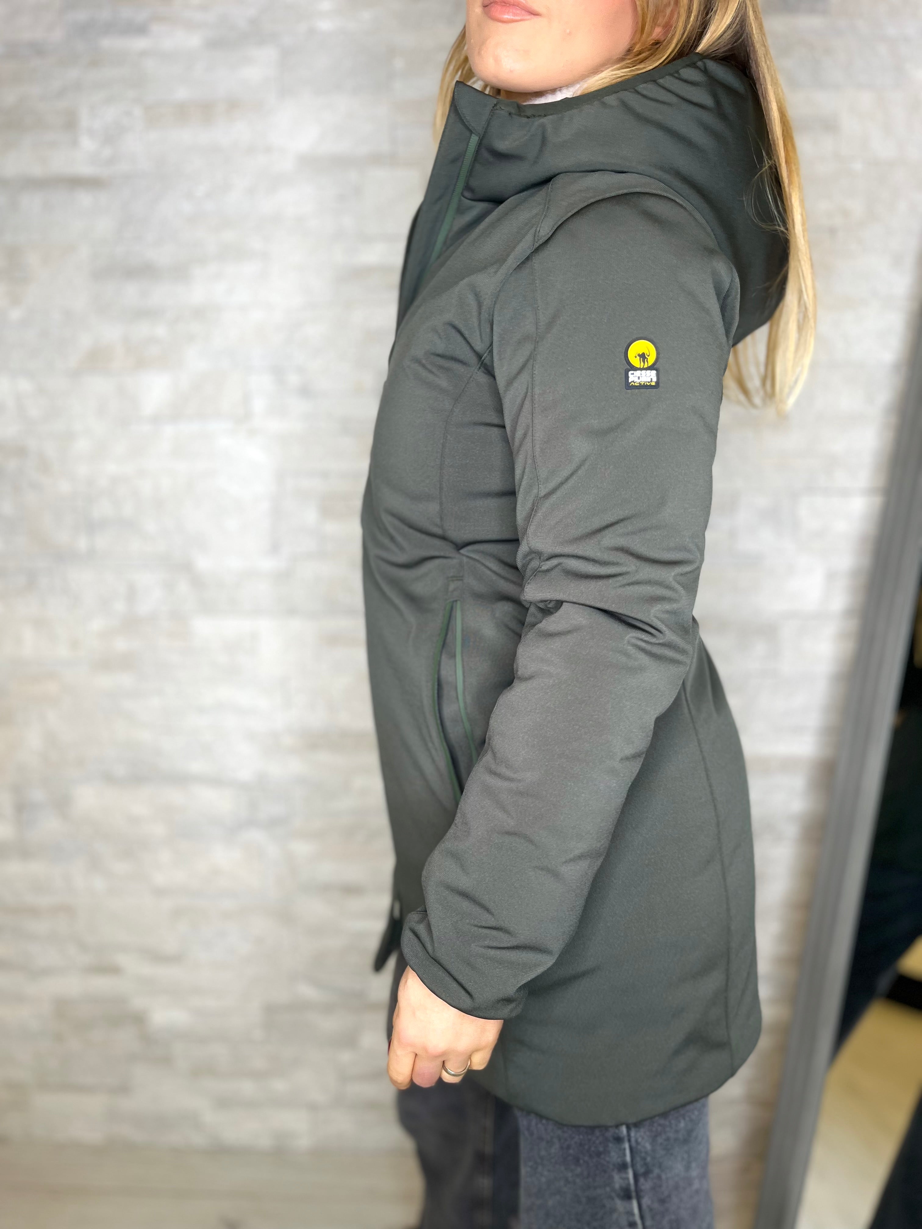 Parka lungo verde