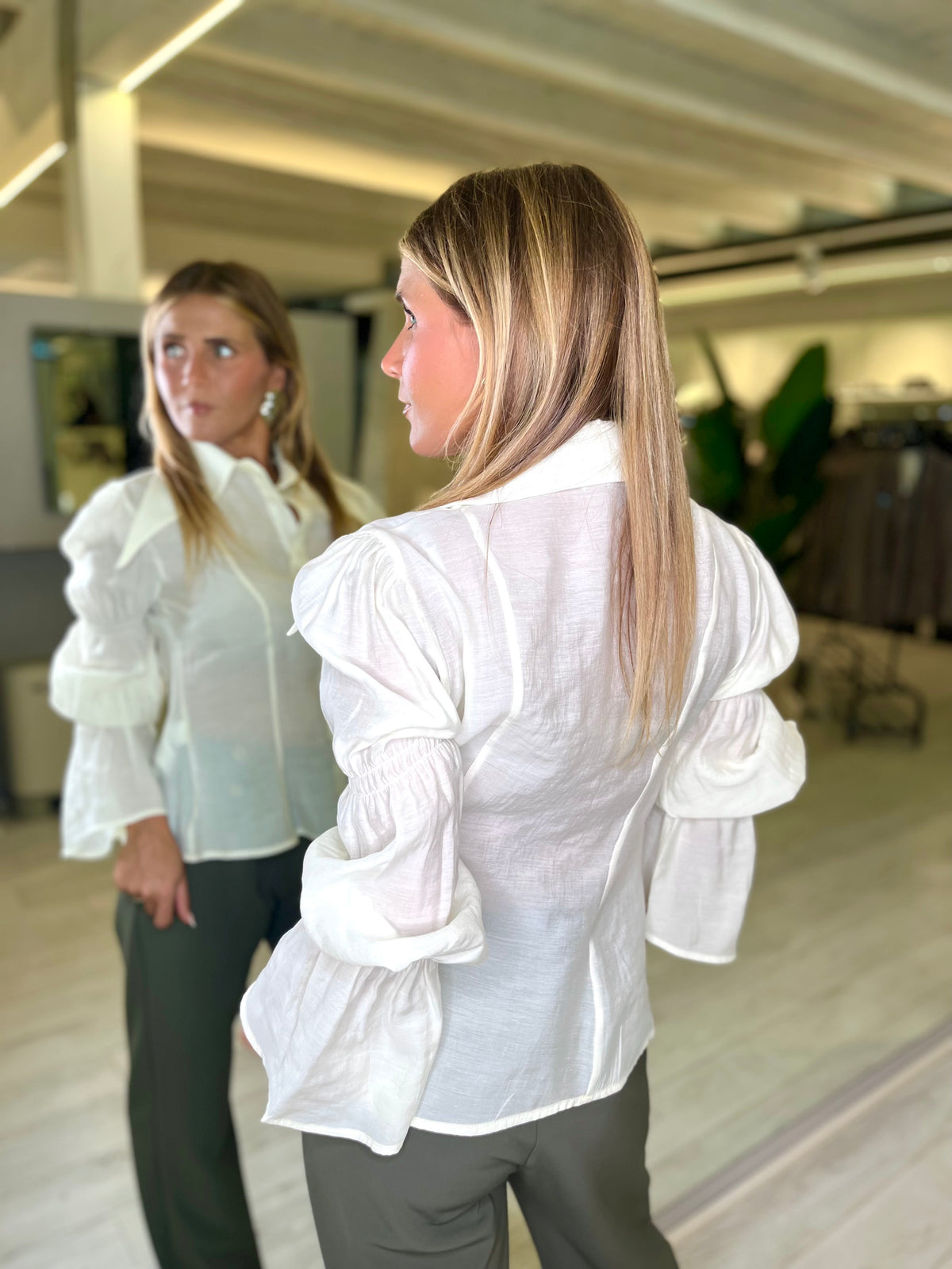 Camicia burro colletto punta