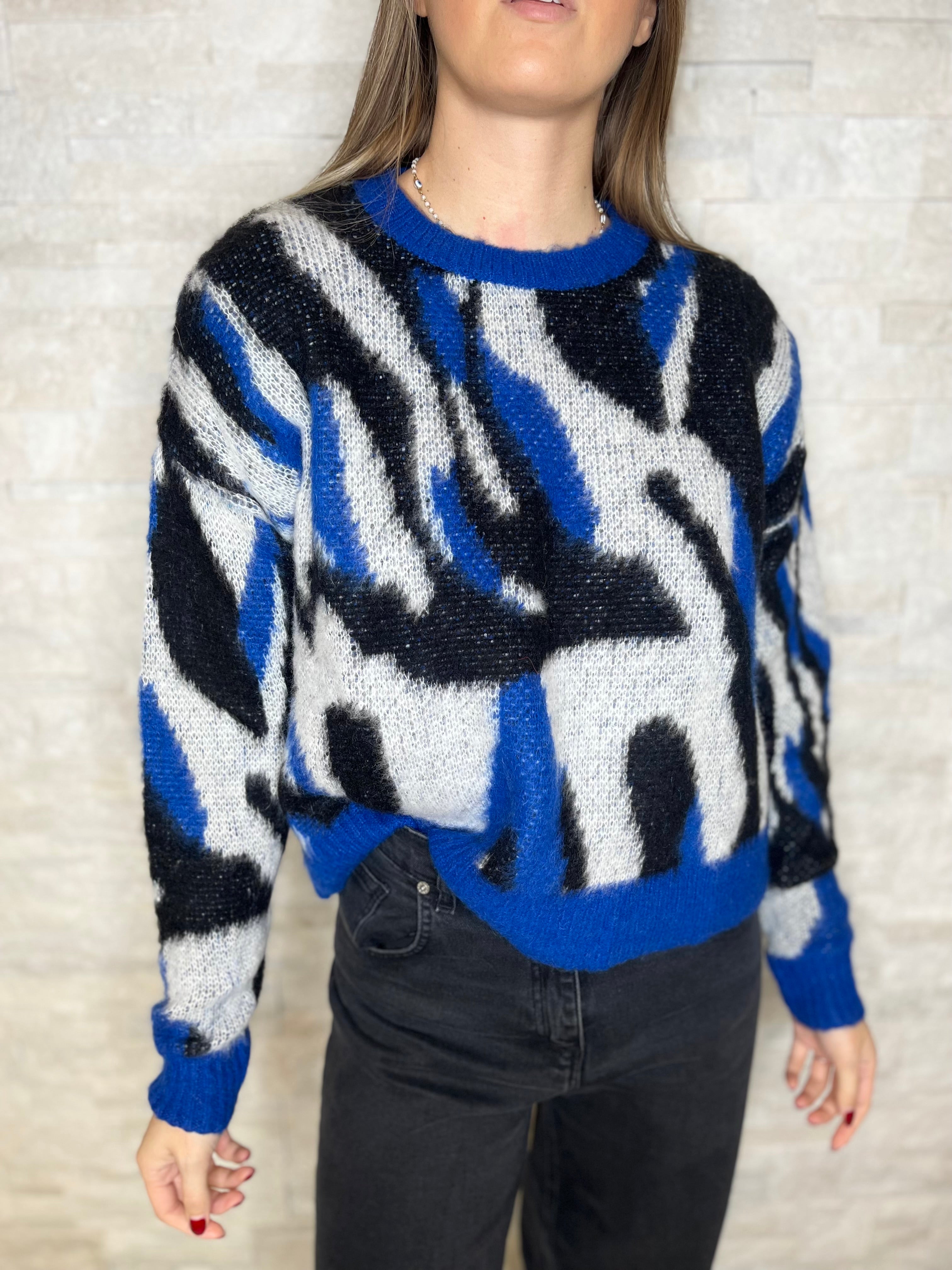 Maglia girocollo fantasia