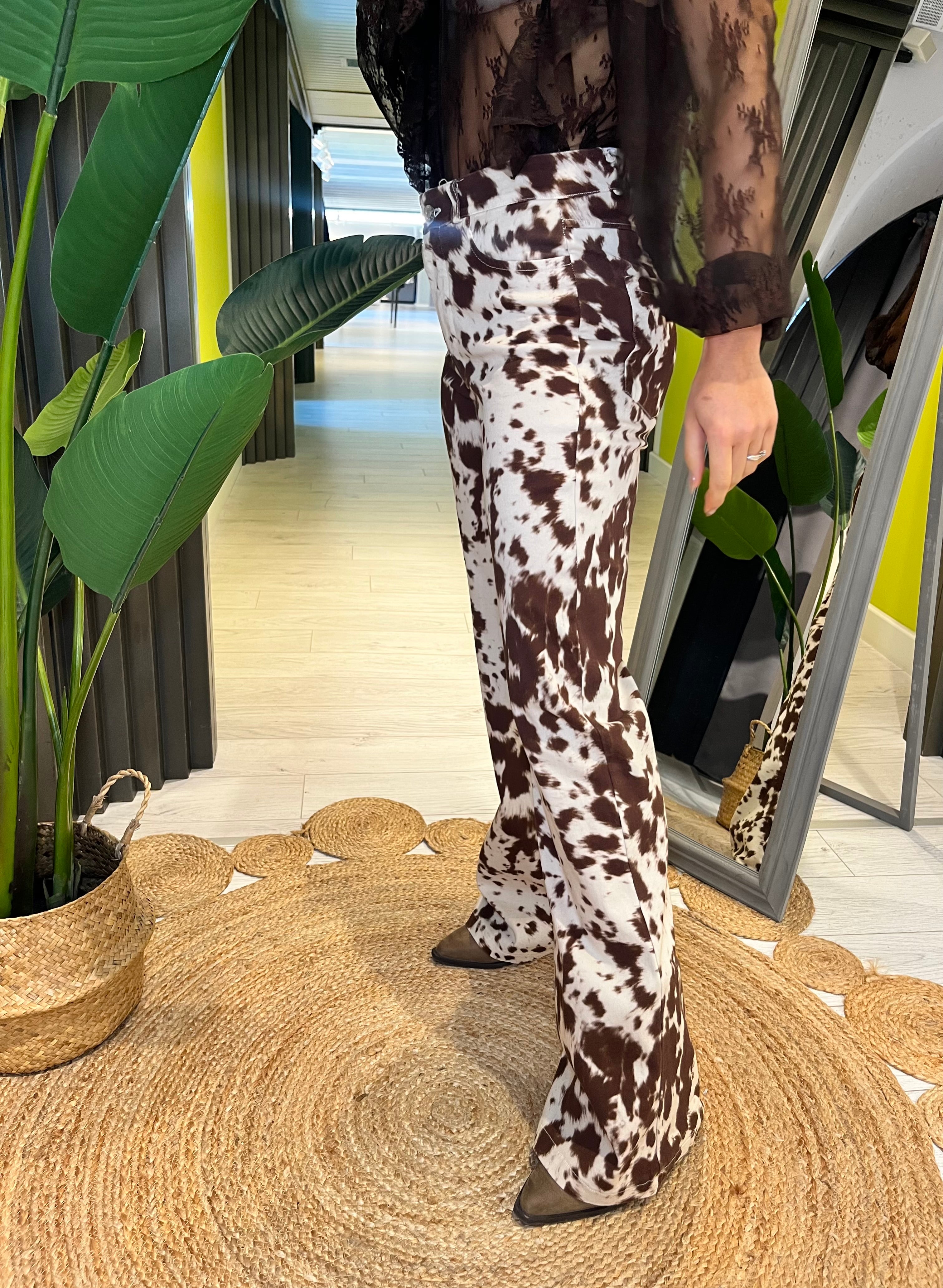 Pantalone stampa muccata