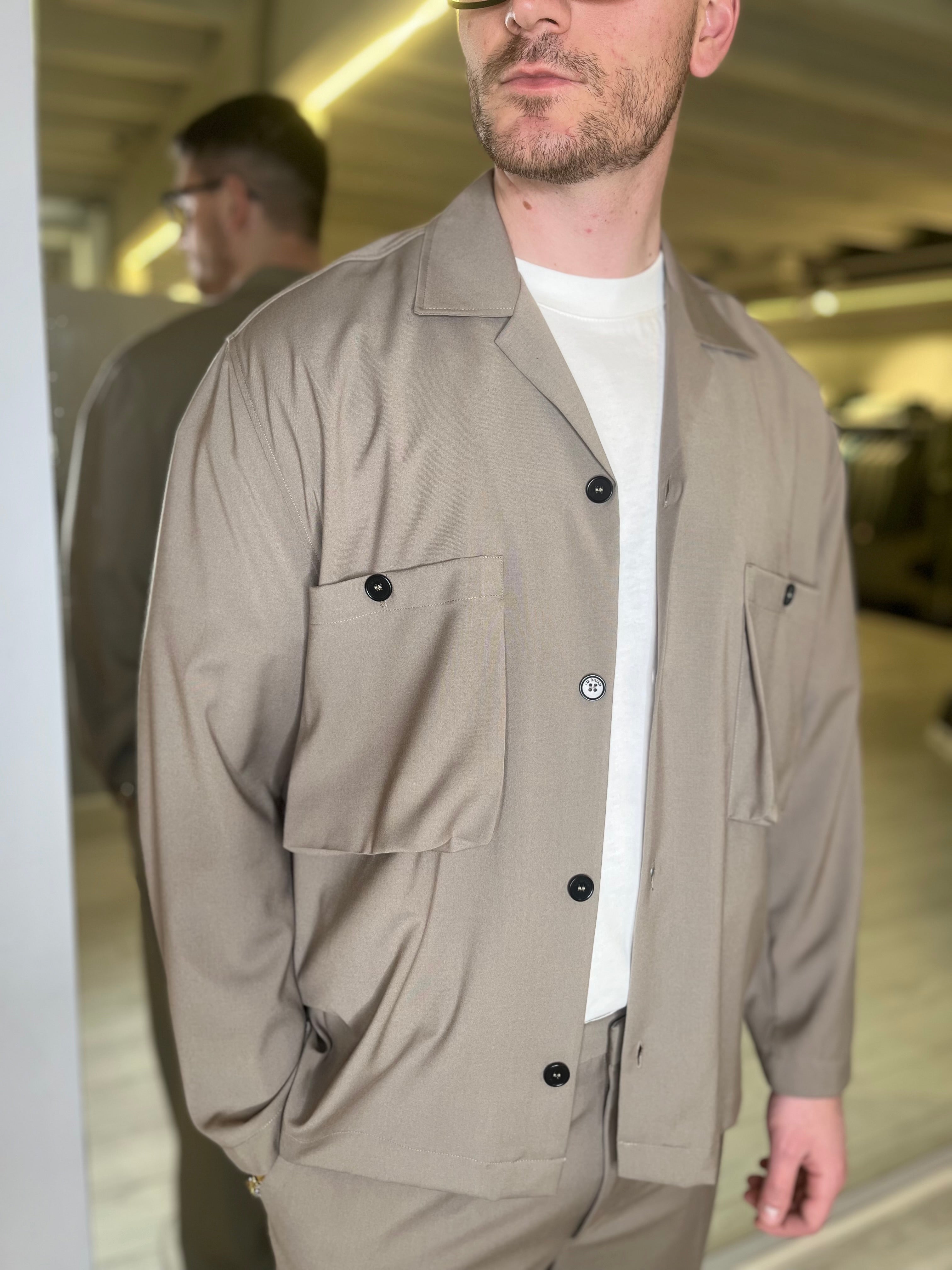 Camicia tasconi taupe