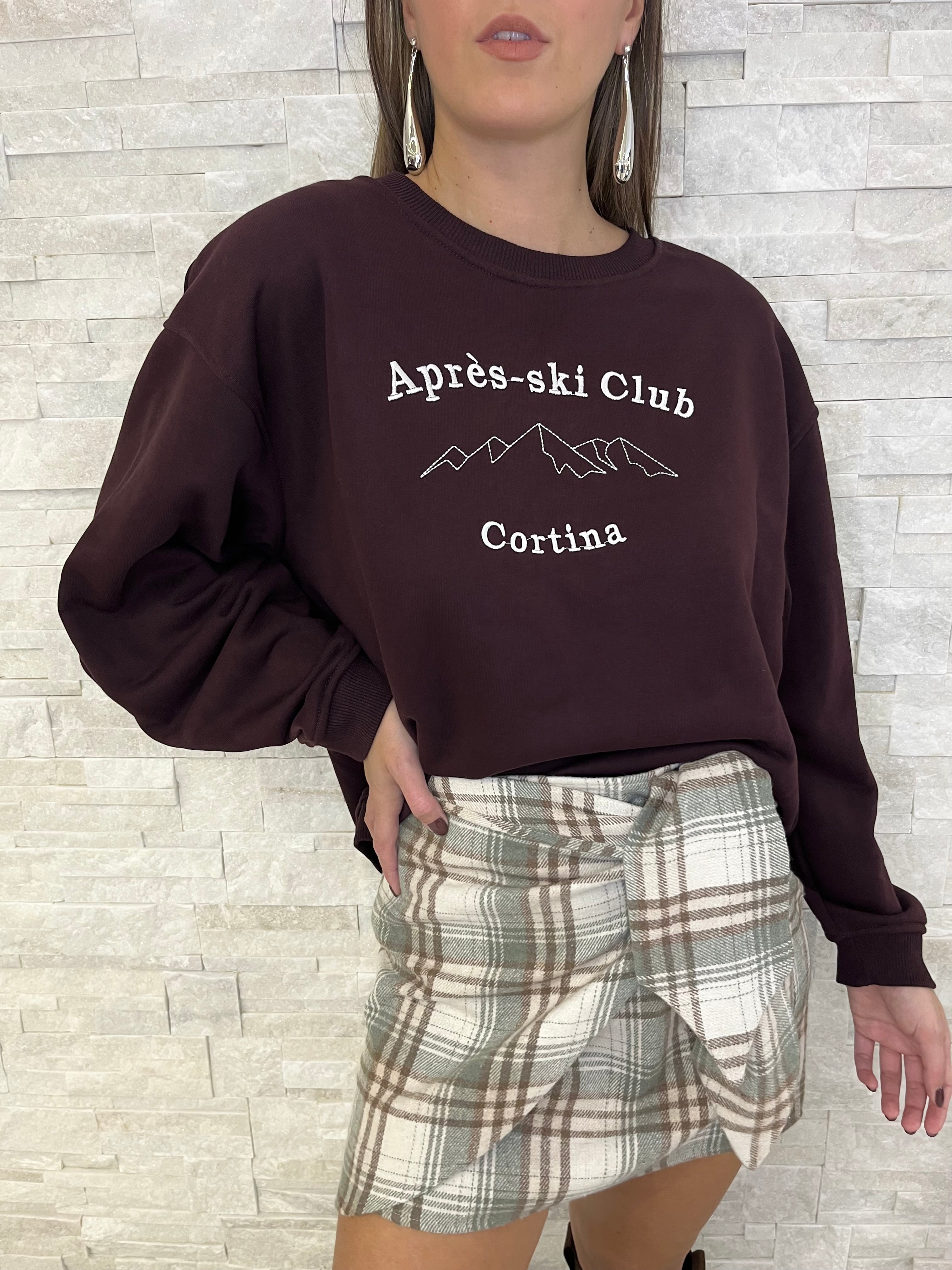 Felpa après ski Bordeaux