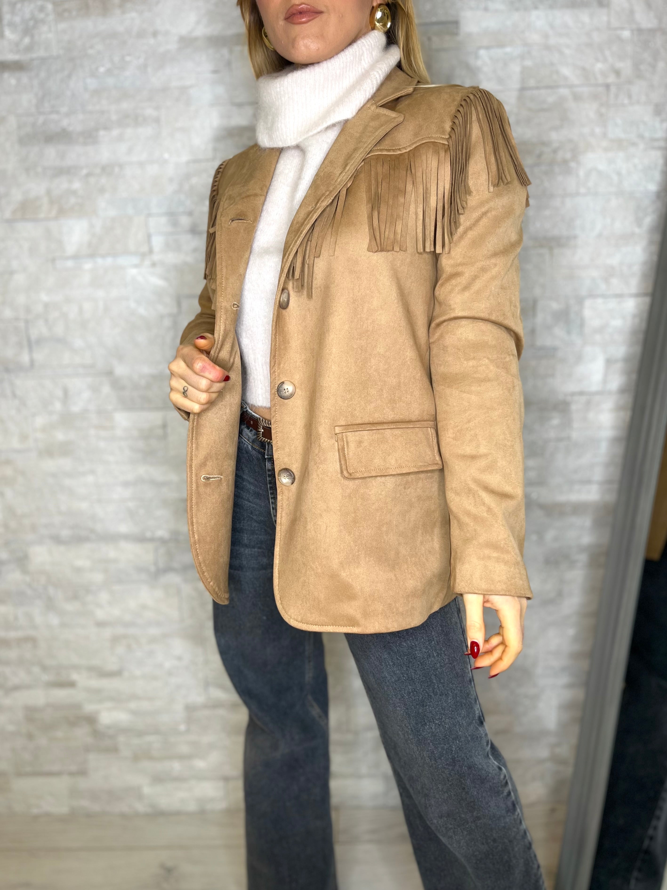 Giacca con motivo frange