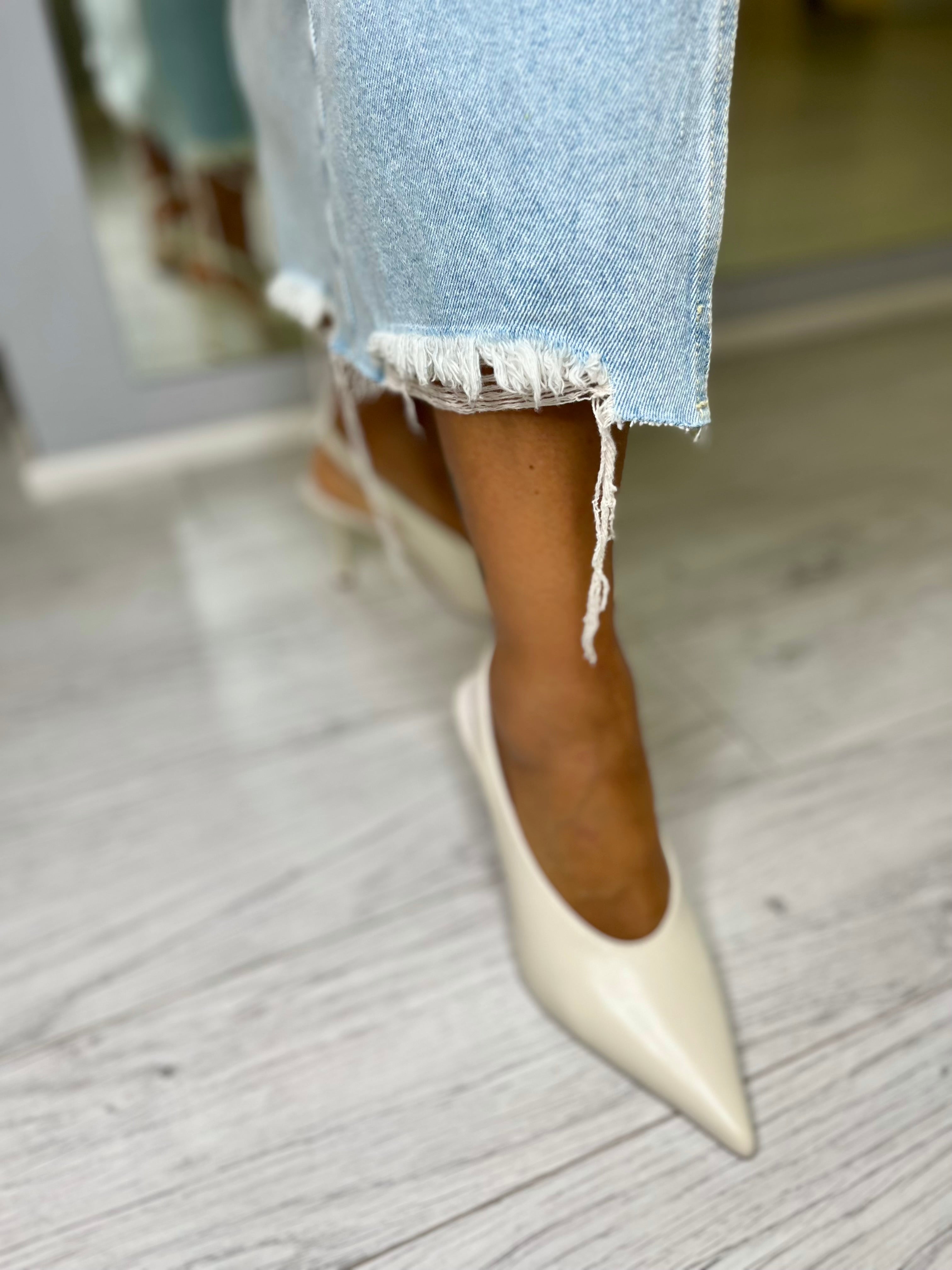 Slingback avorio