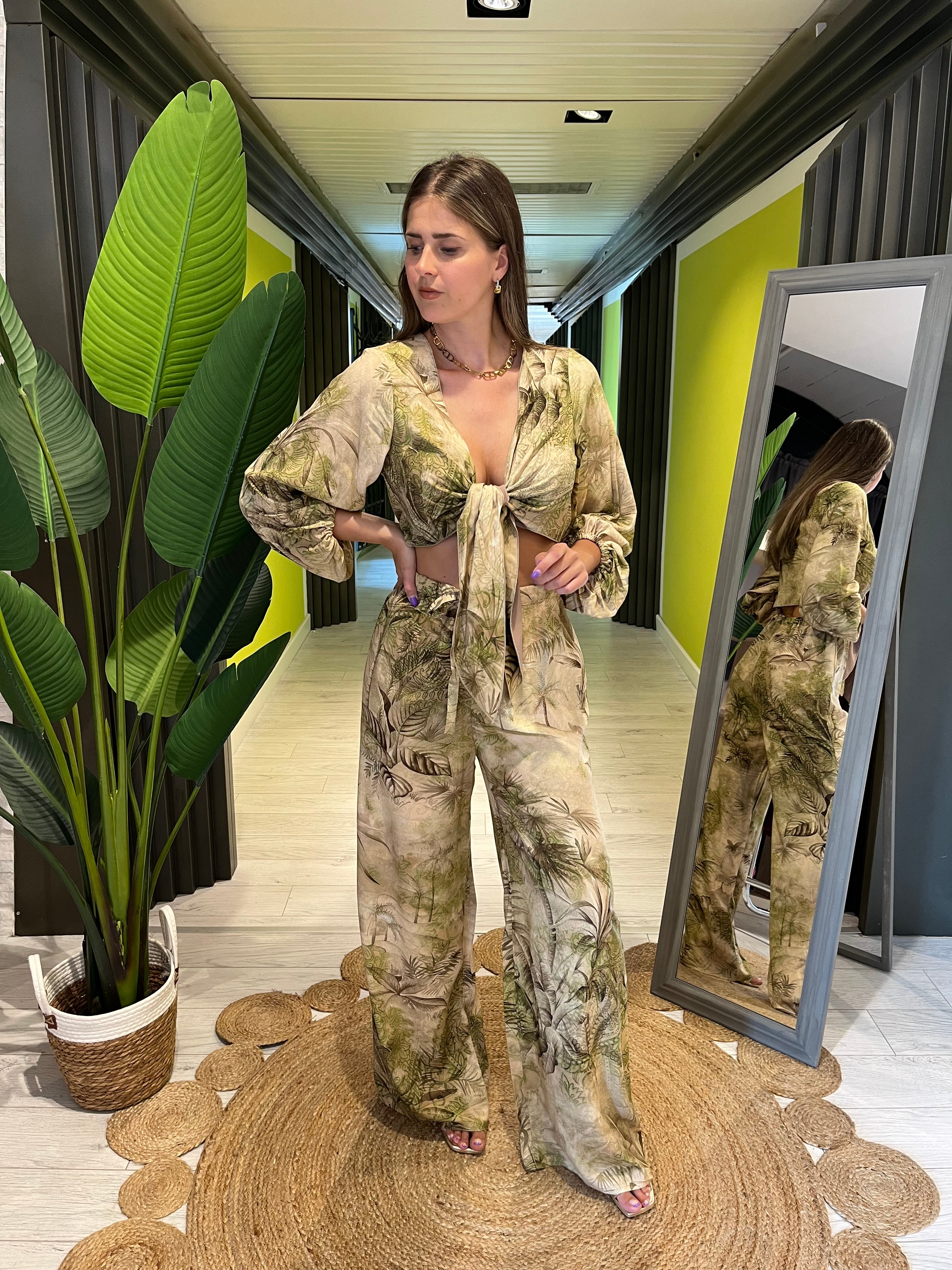 Pantalone palazzo fantasia