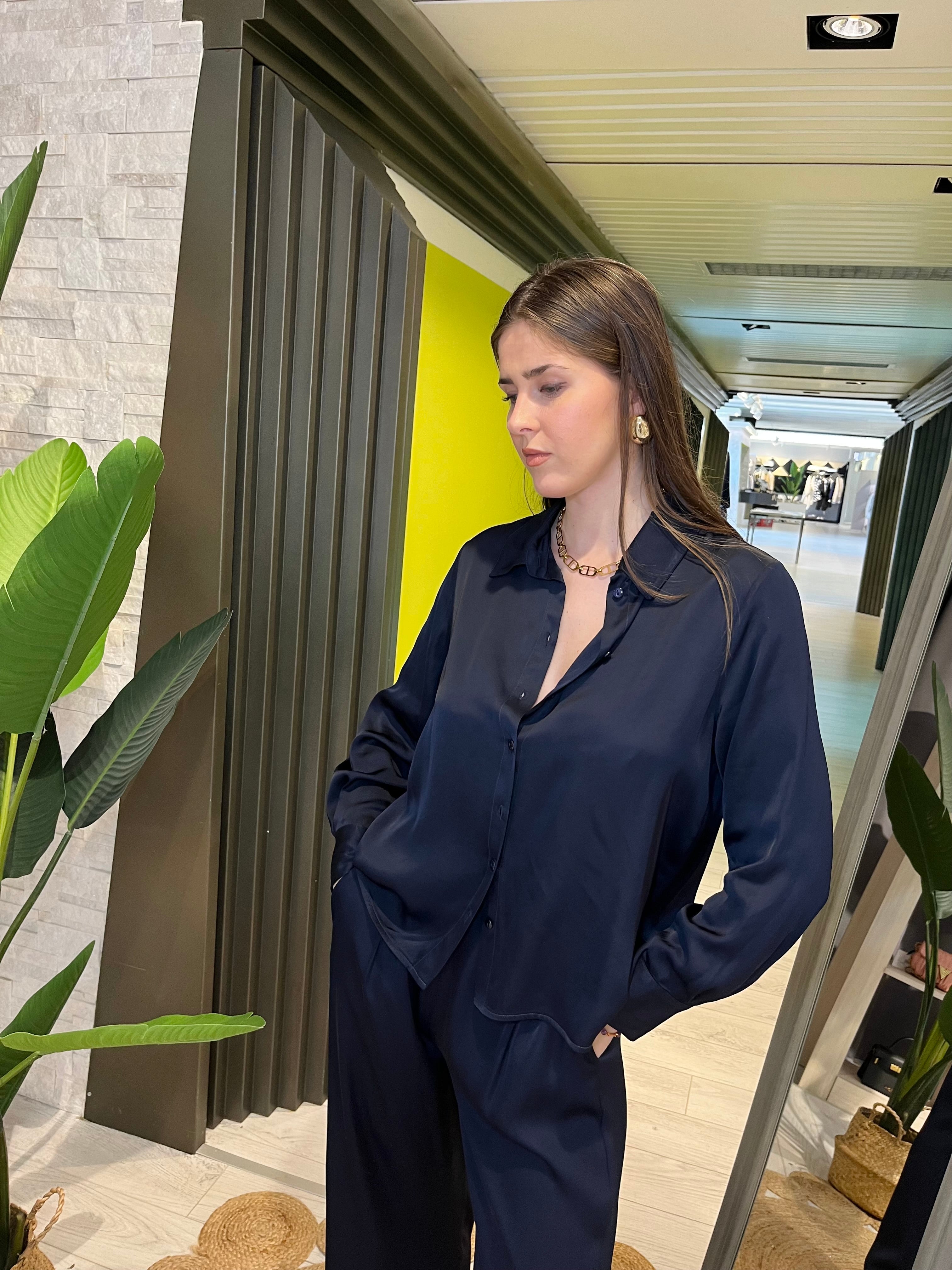 Camicia blu Eclissi