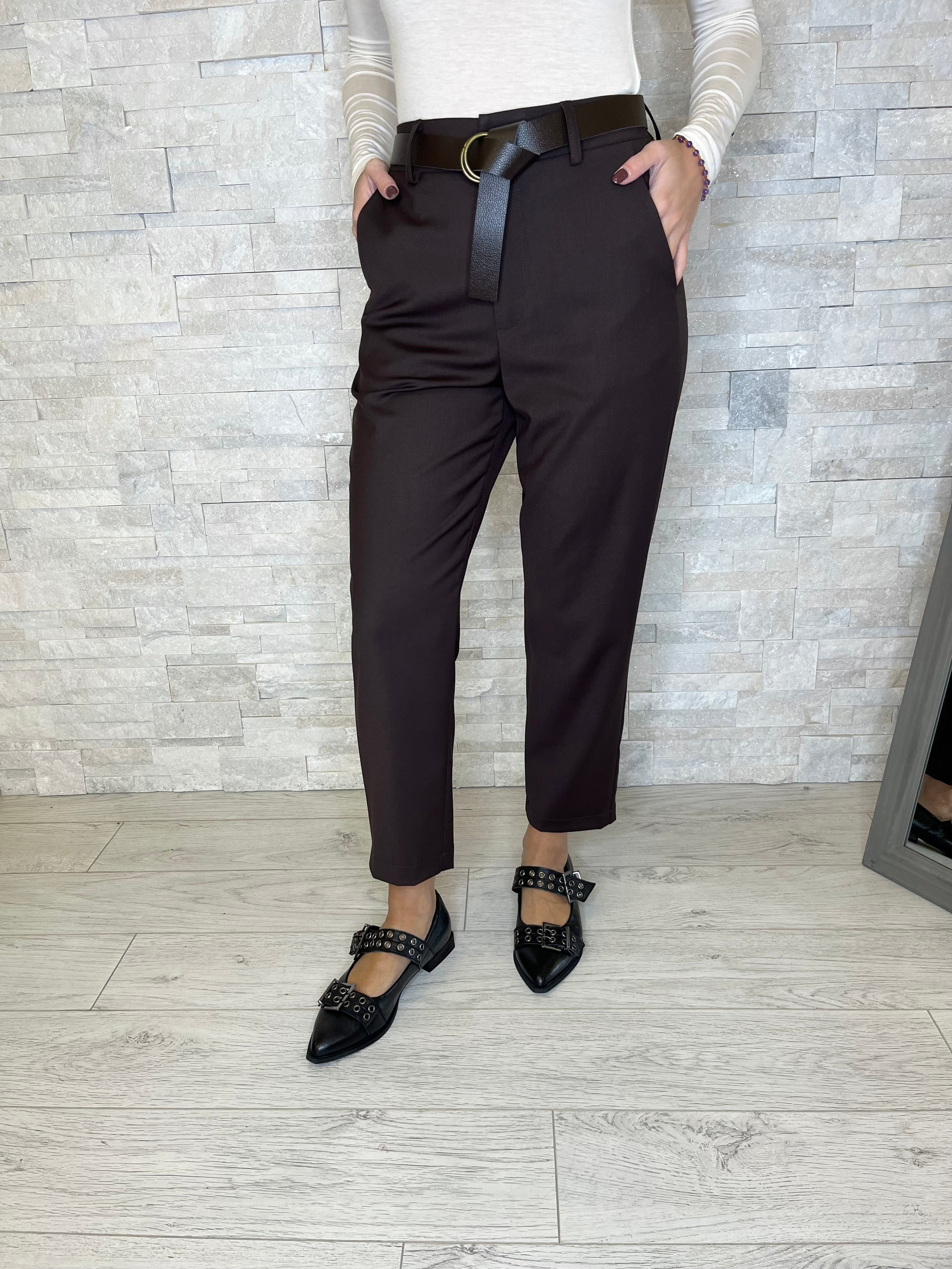 Pantalone a sigaretta moro