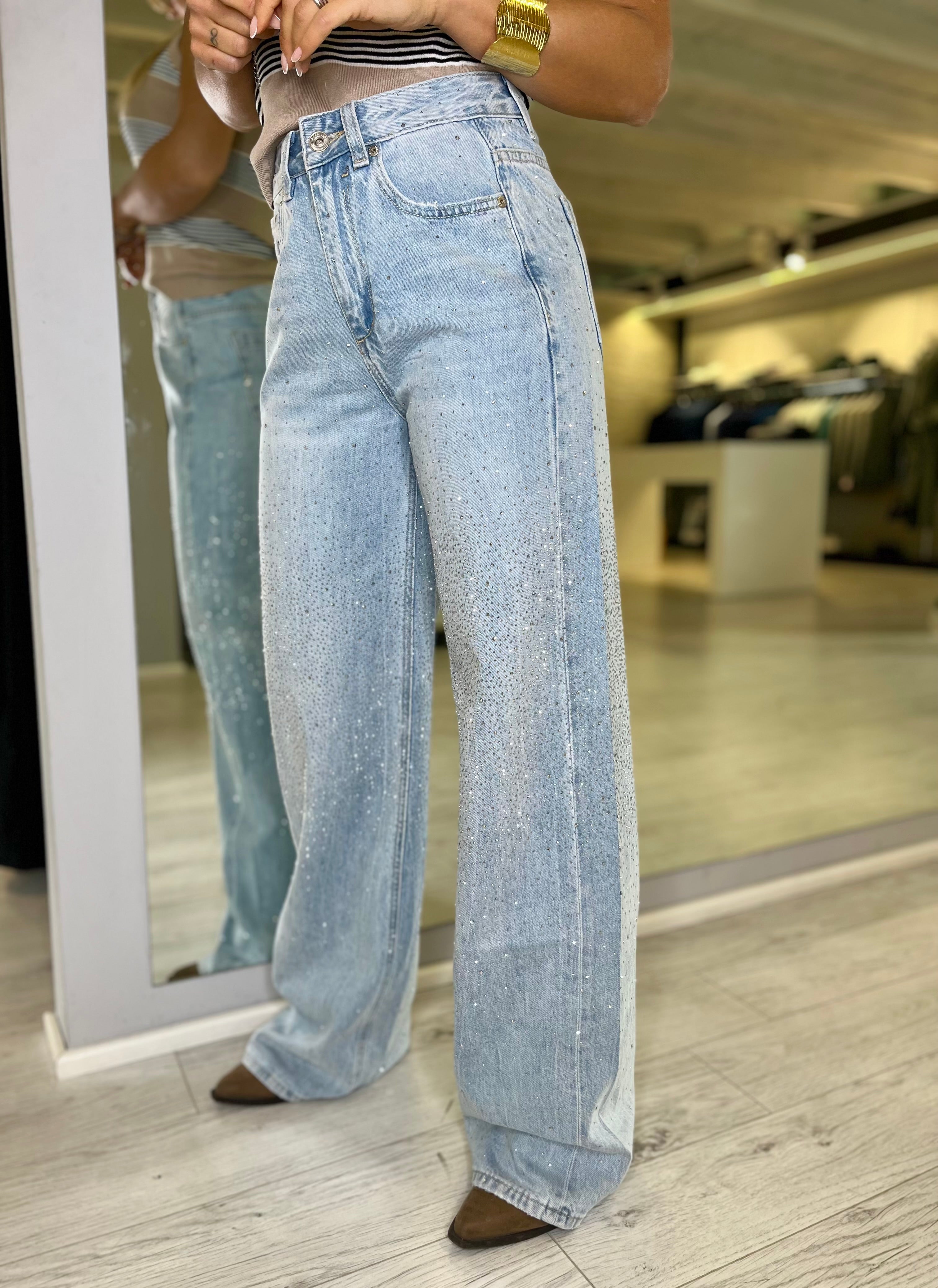 Jeans con strass