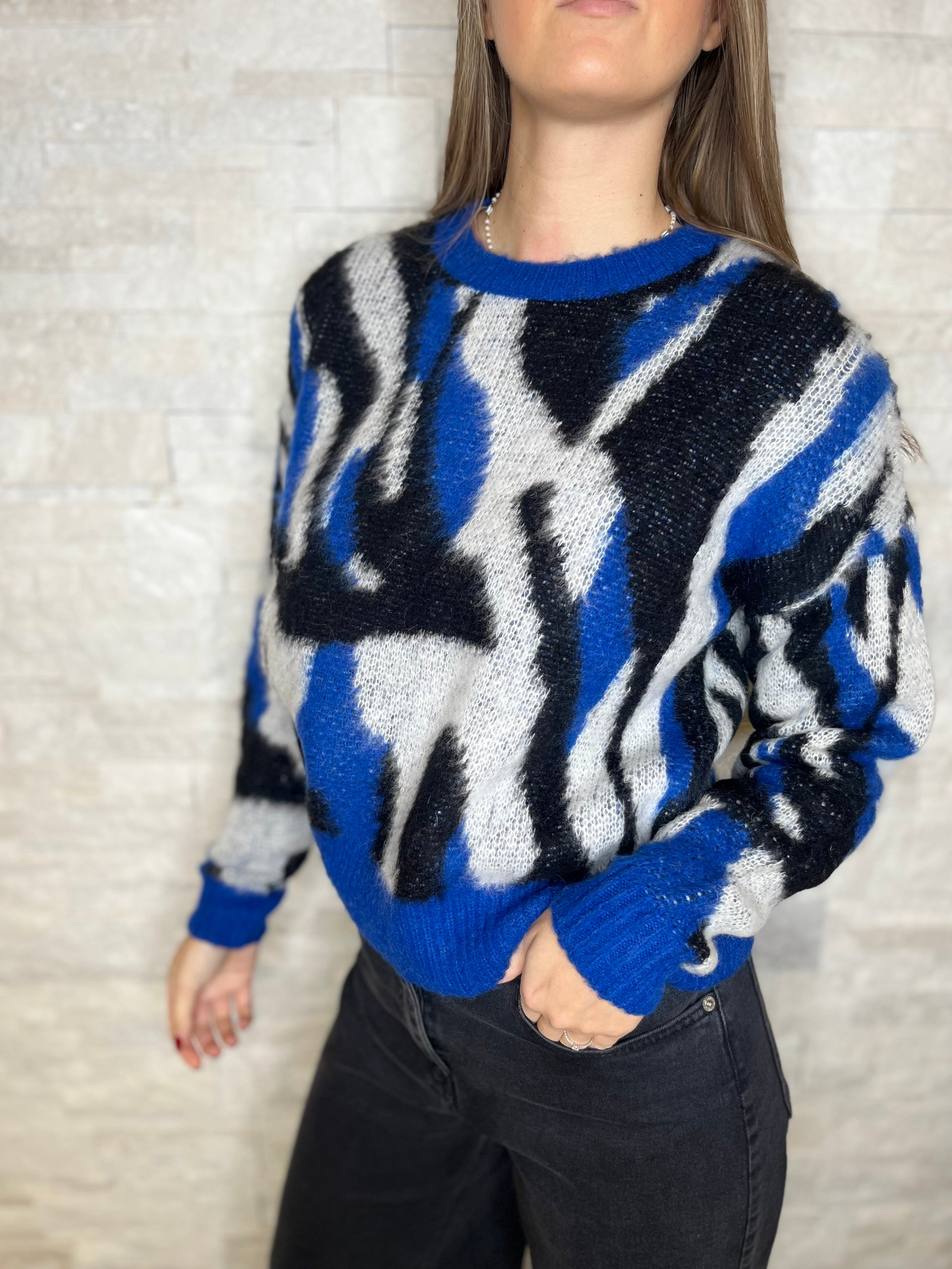 Maglia girocollo fantasia