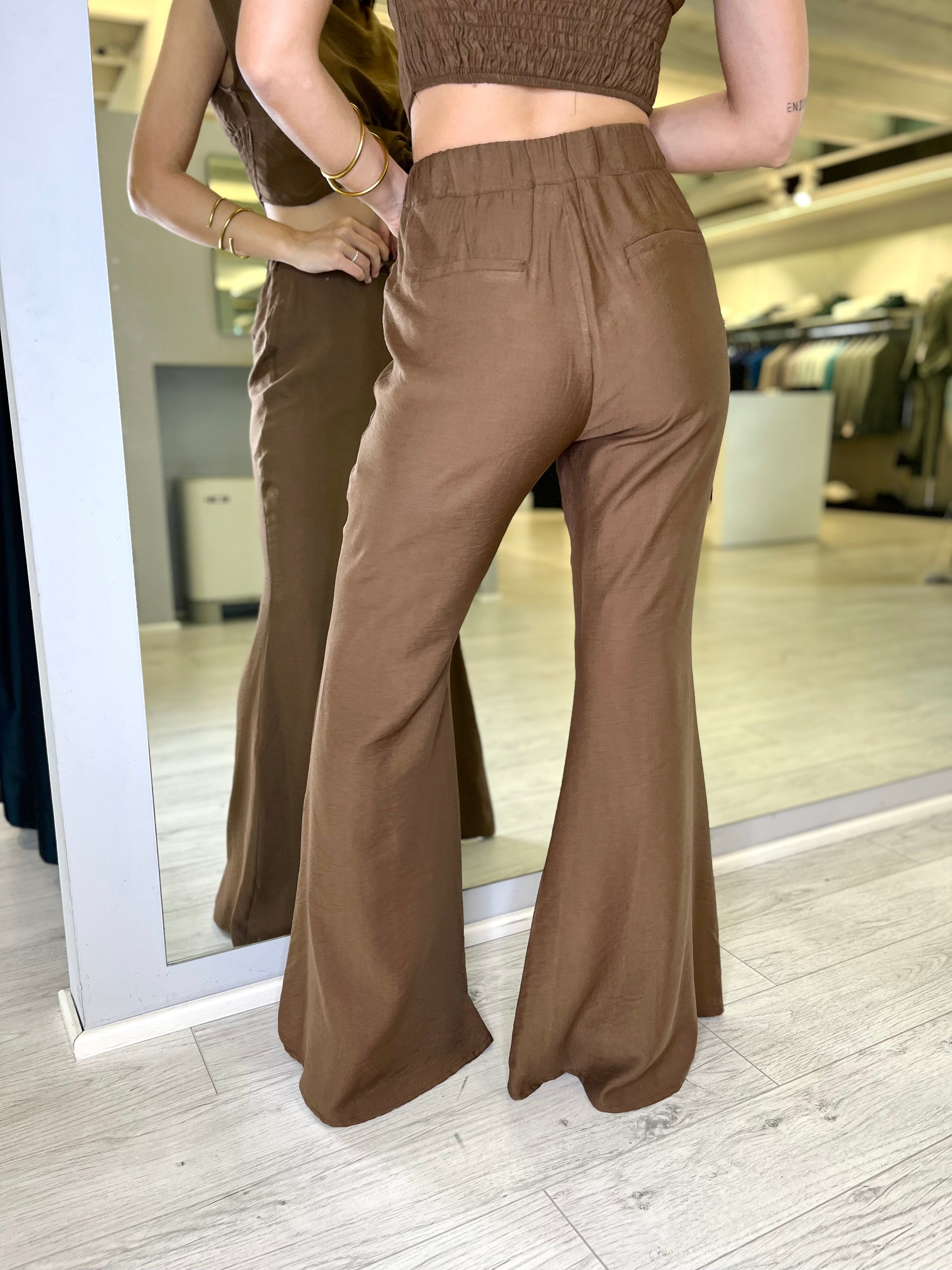 Pantalone super zampa coffee