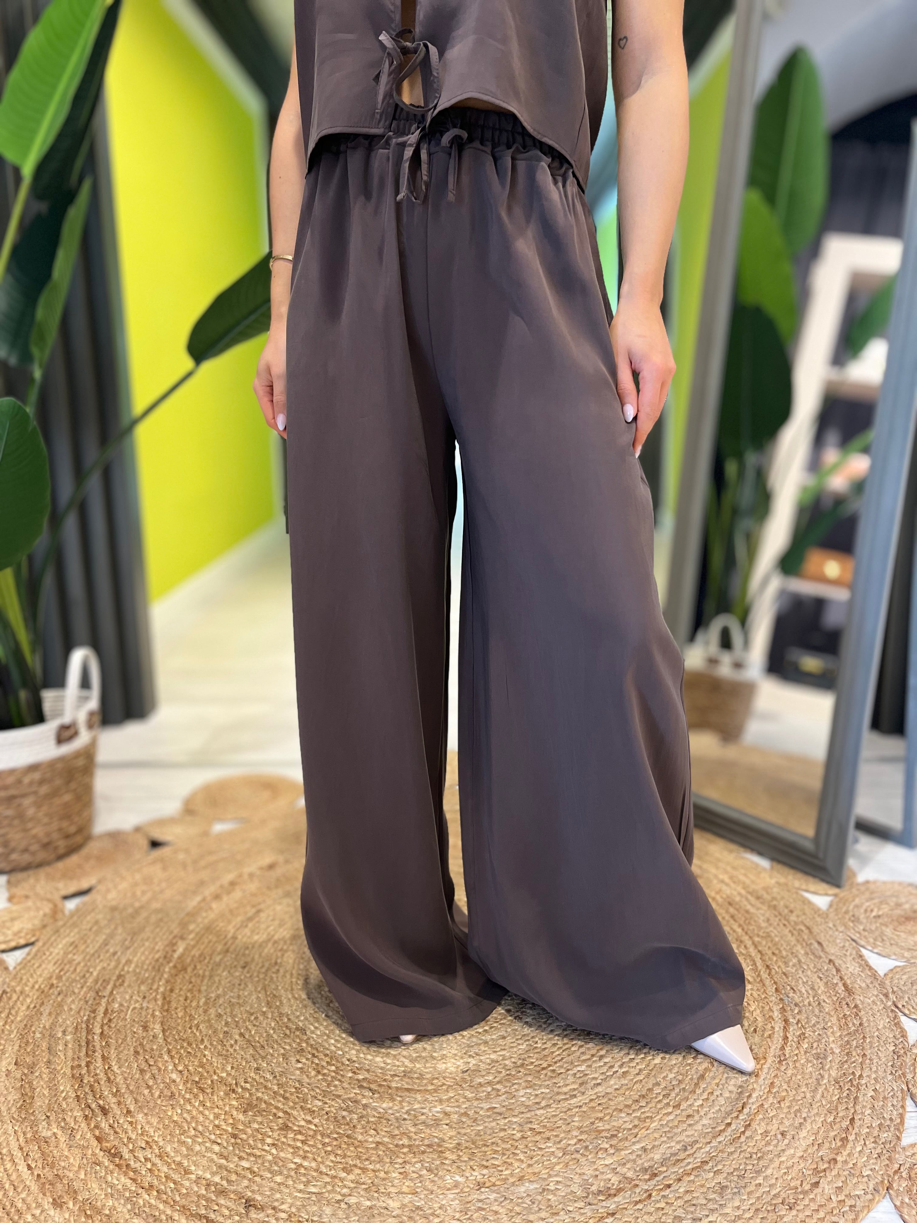 Set coordinato gilet e pantaloni moro