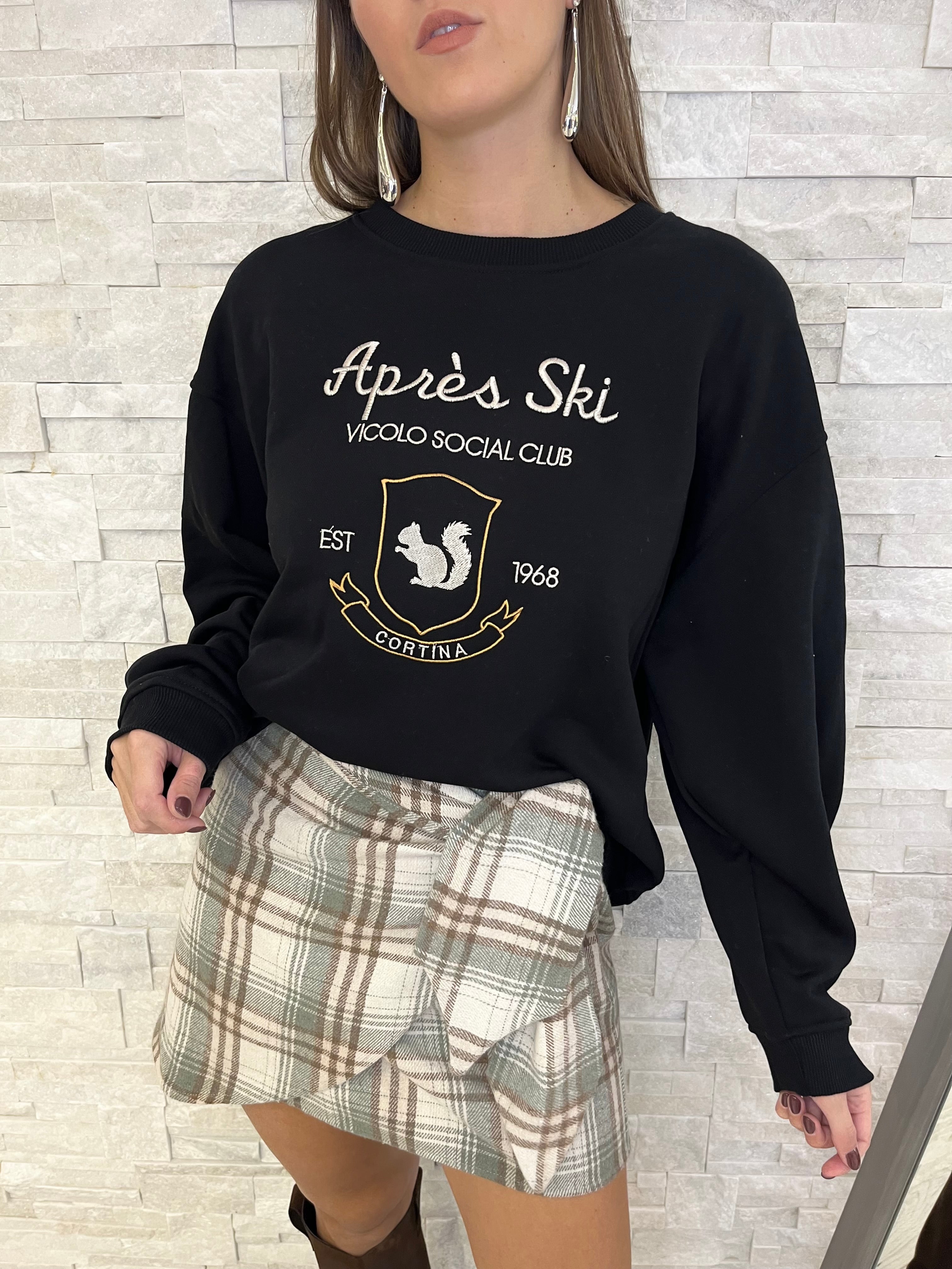 Felpa après ski nera