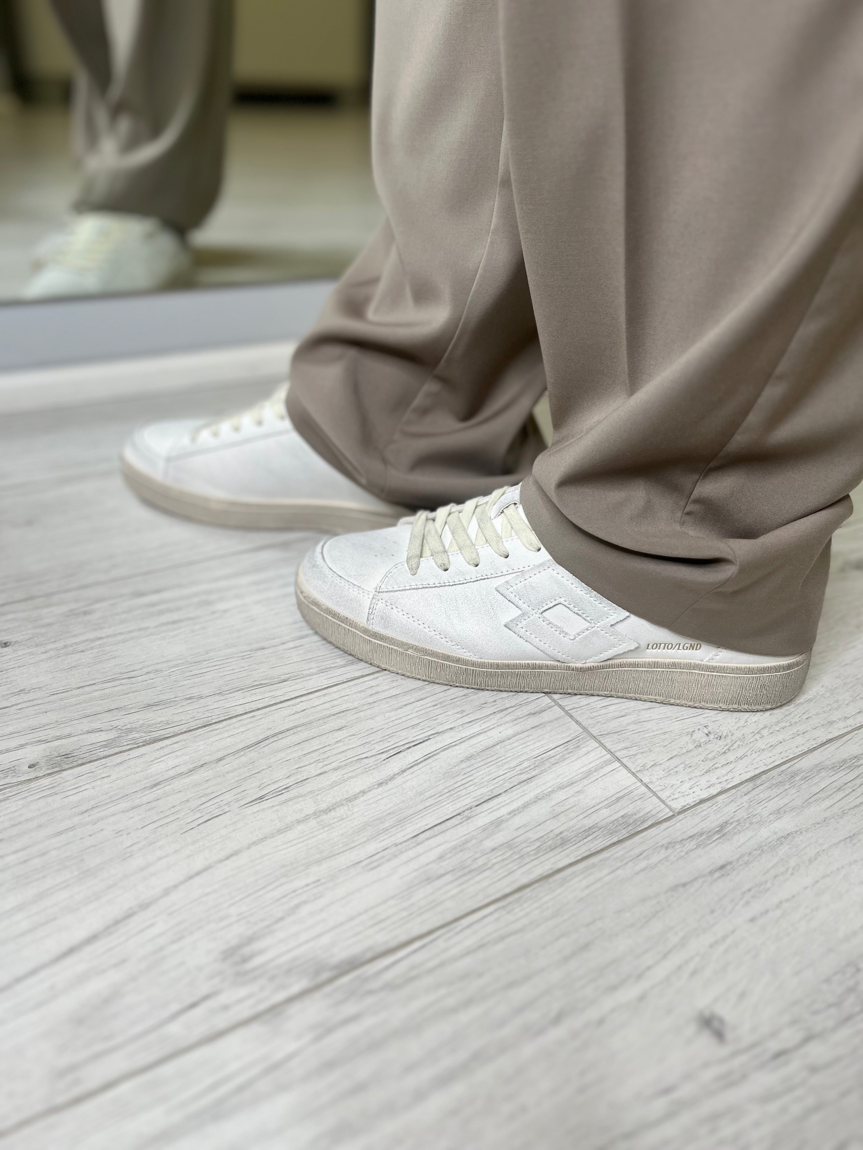 Sneaker losanga crack bianco