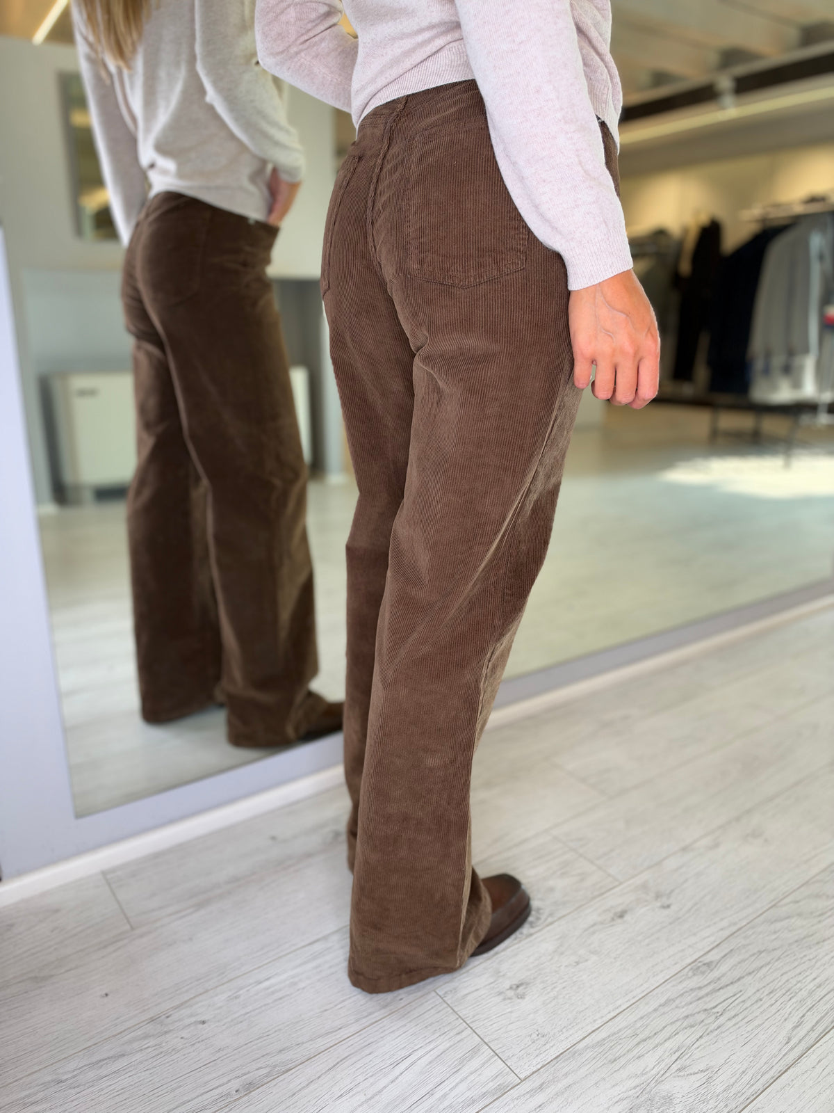 Pantalone london in velluto