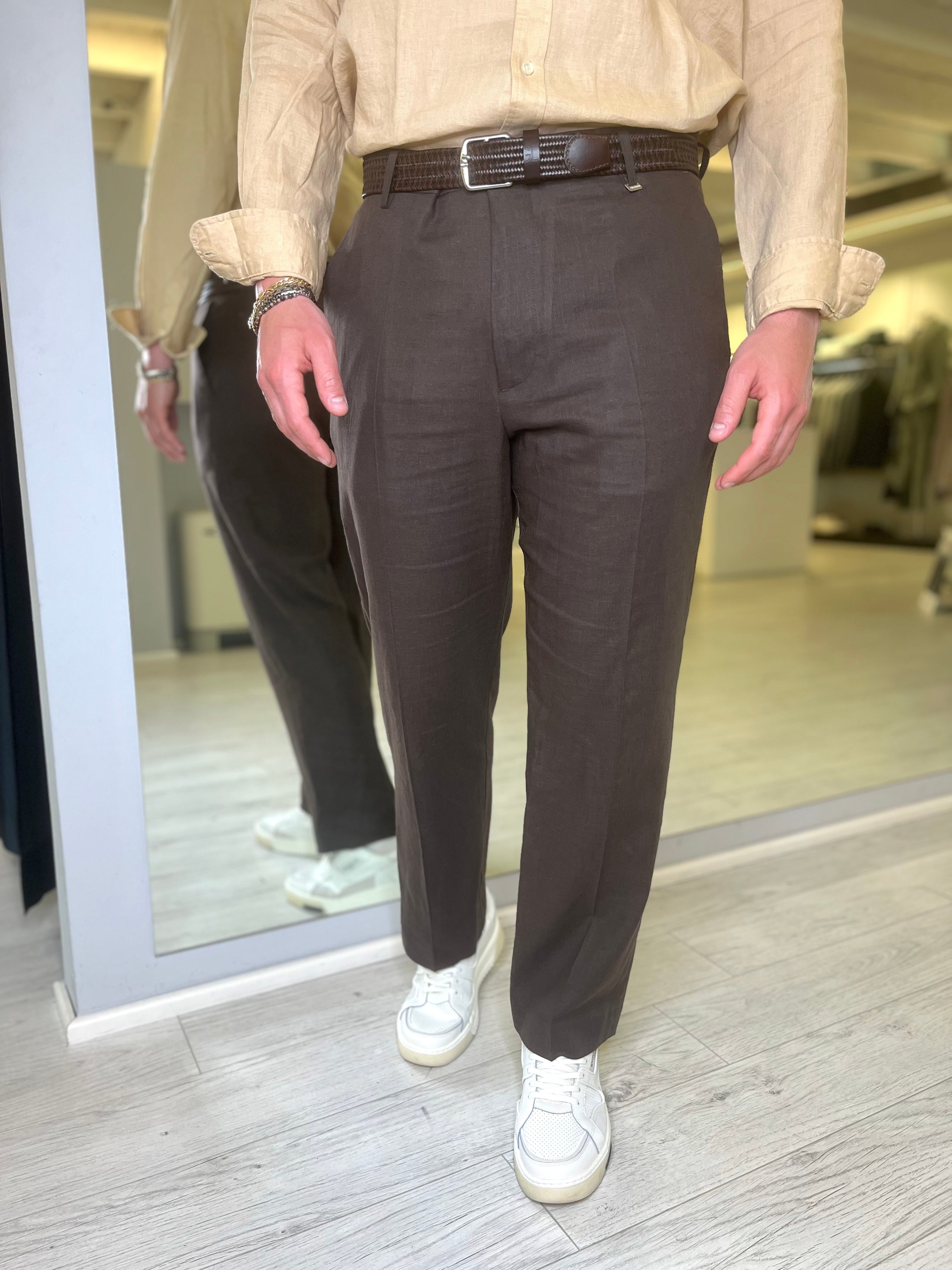Pantalone fondo ampio moro