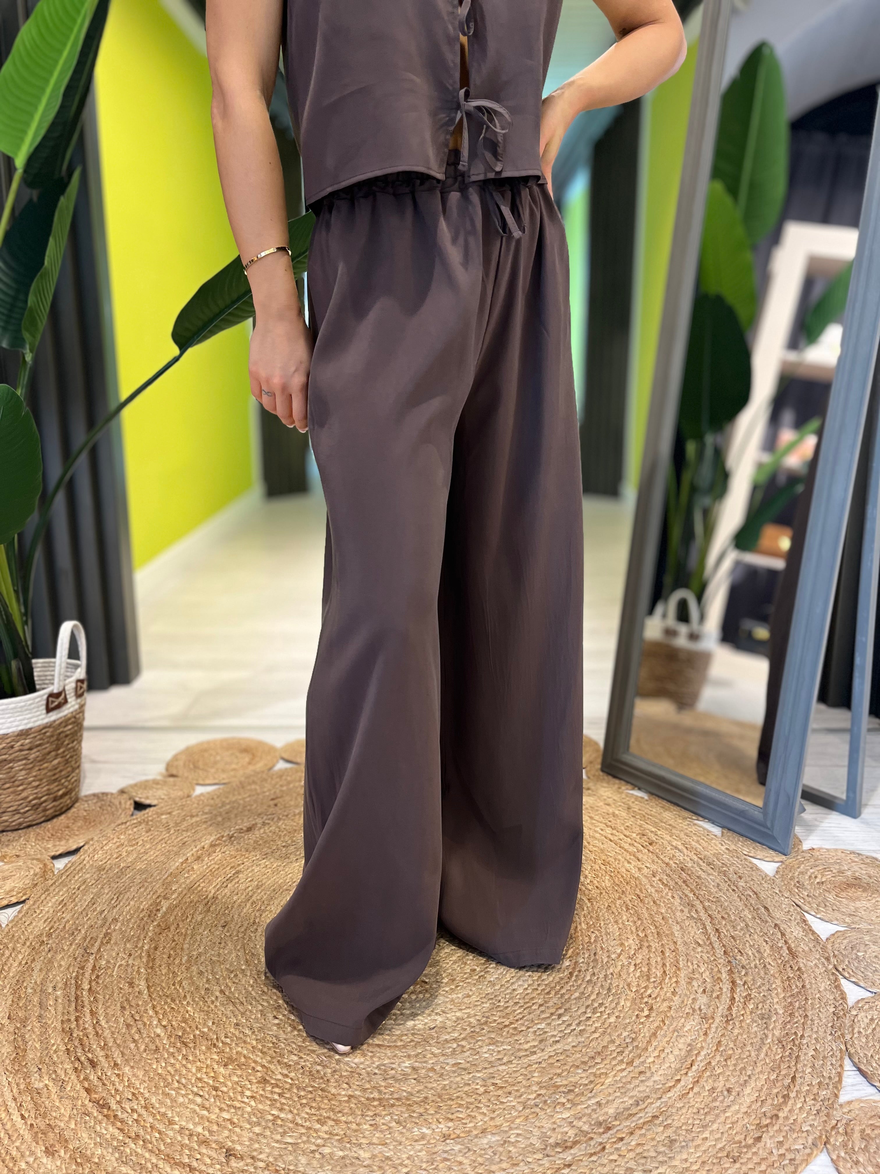 Set coordinato gilet e pantaloni moro