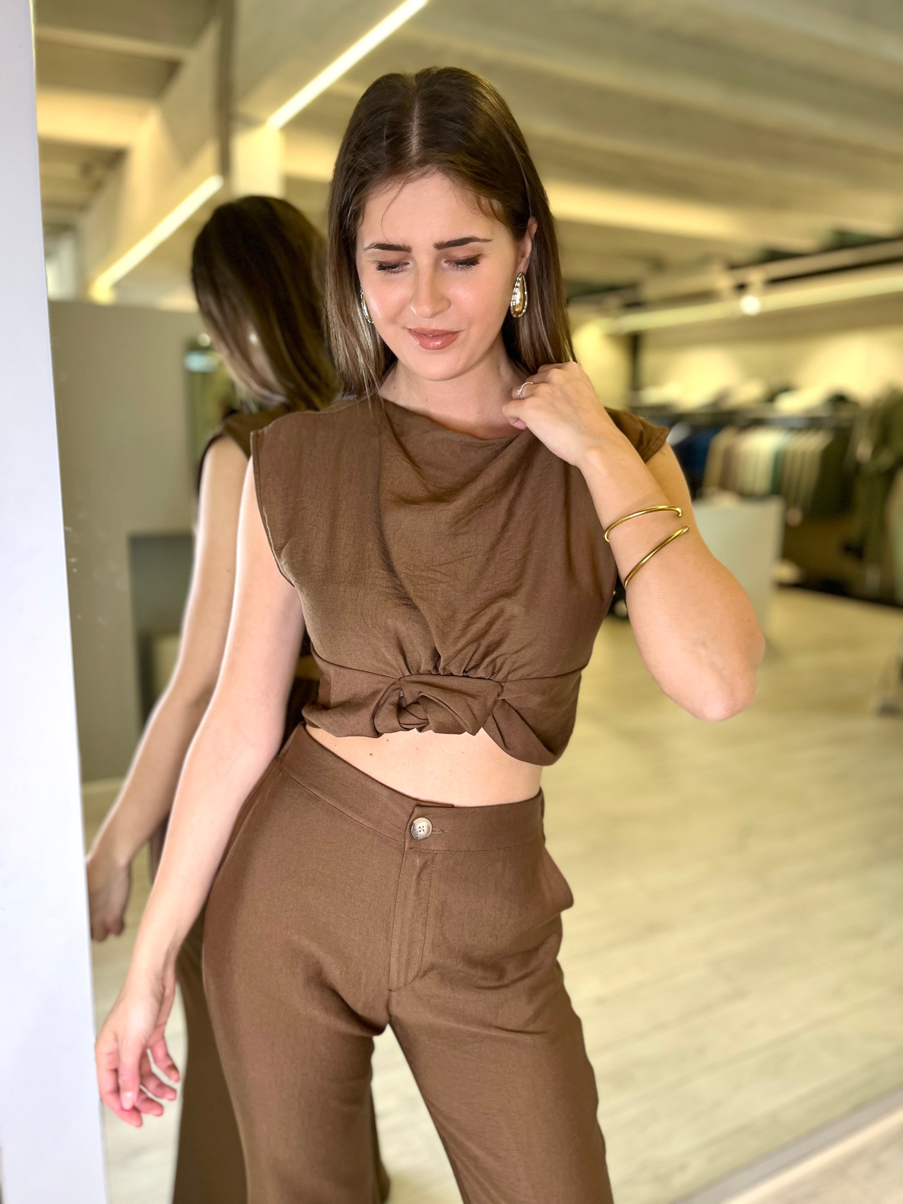 Top corto nodo coffee