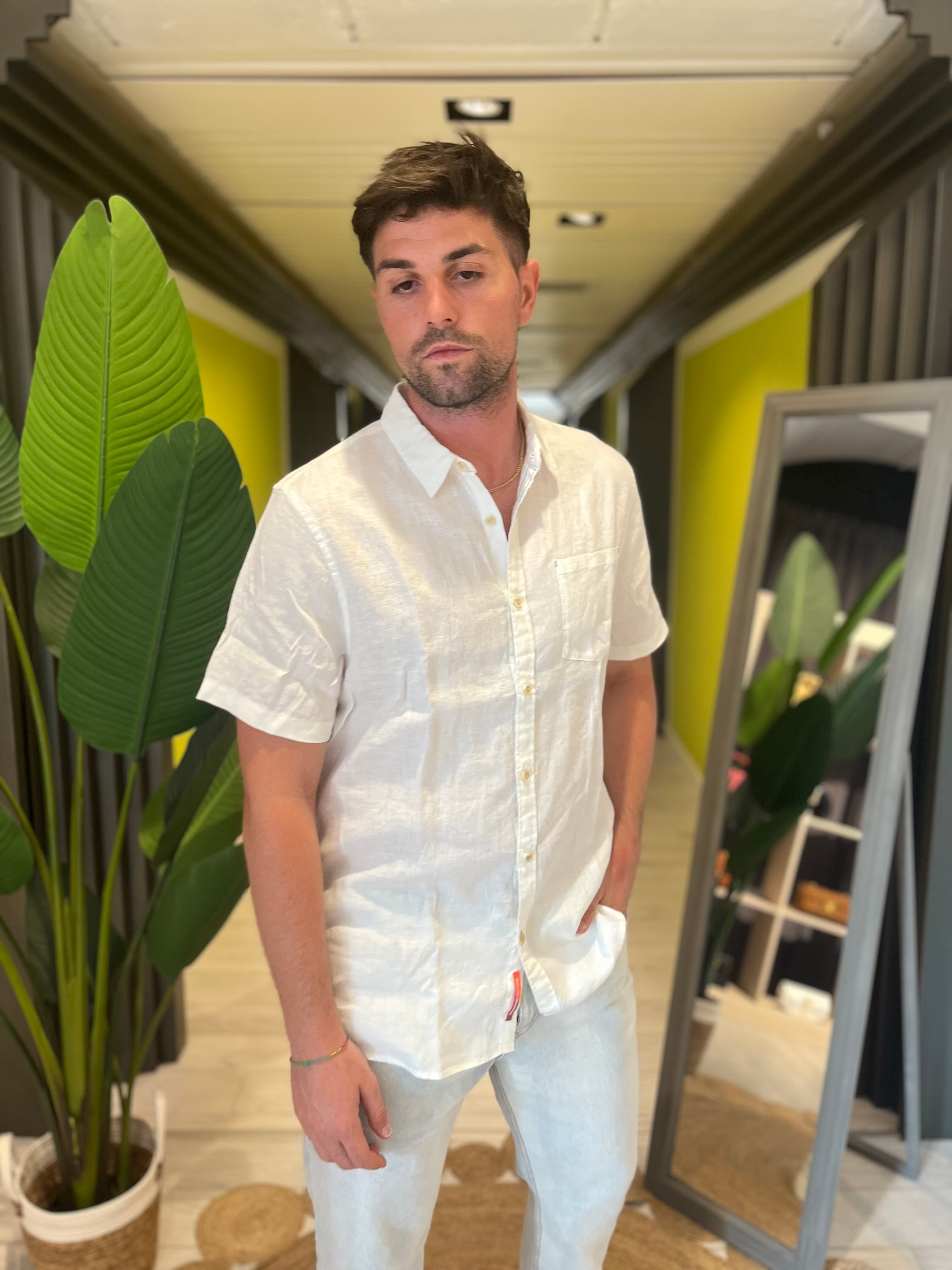 Camicia mezza manica bianca