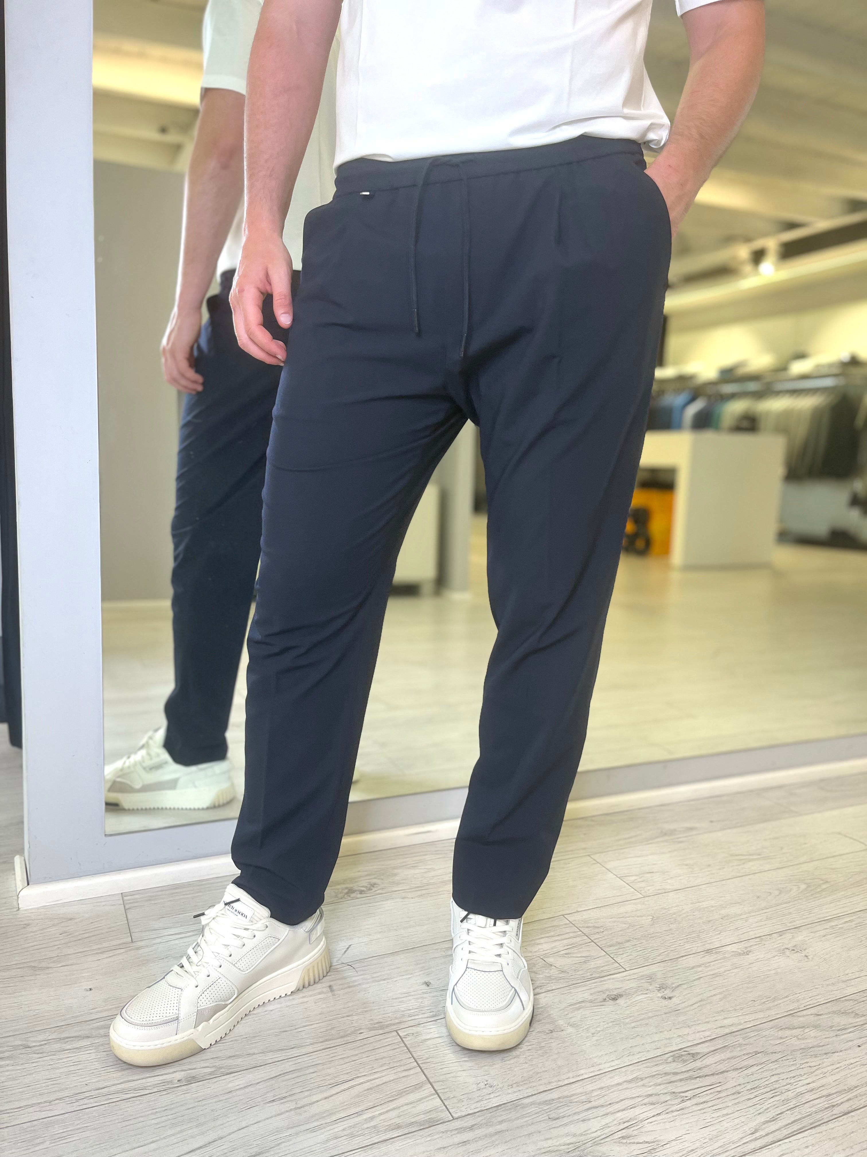 Pantalone "neil" in misto viscosa stretch