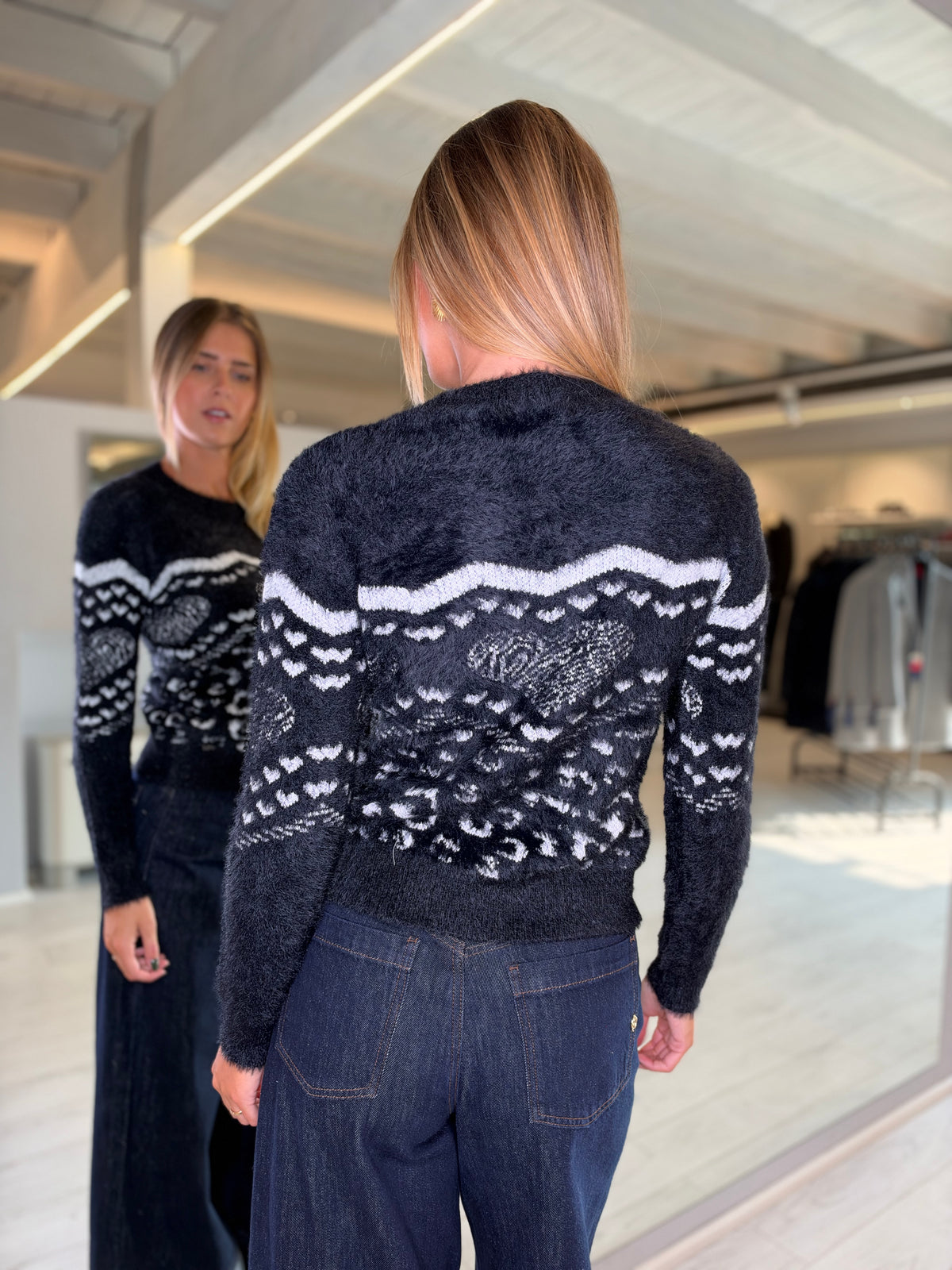Maglia girocollo con stampa