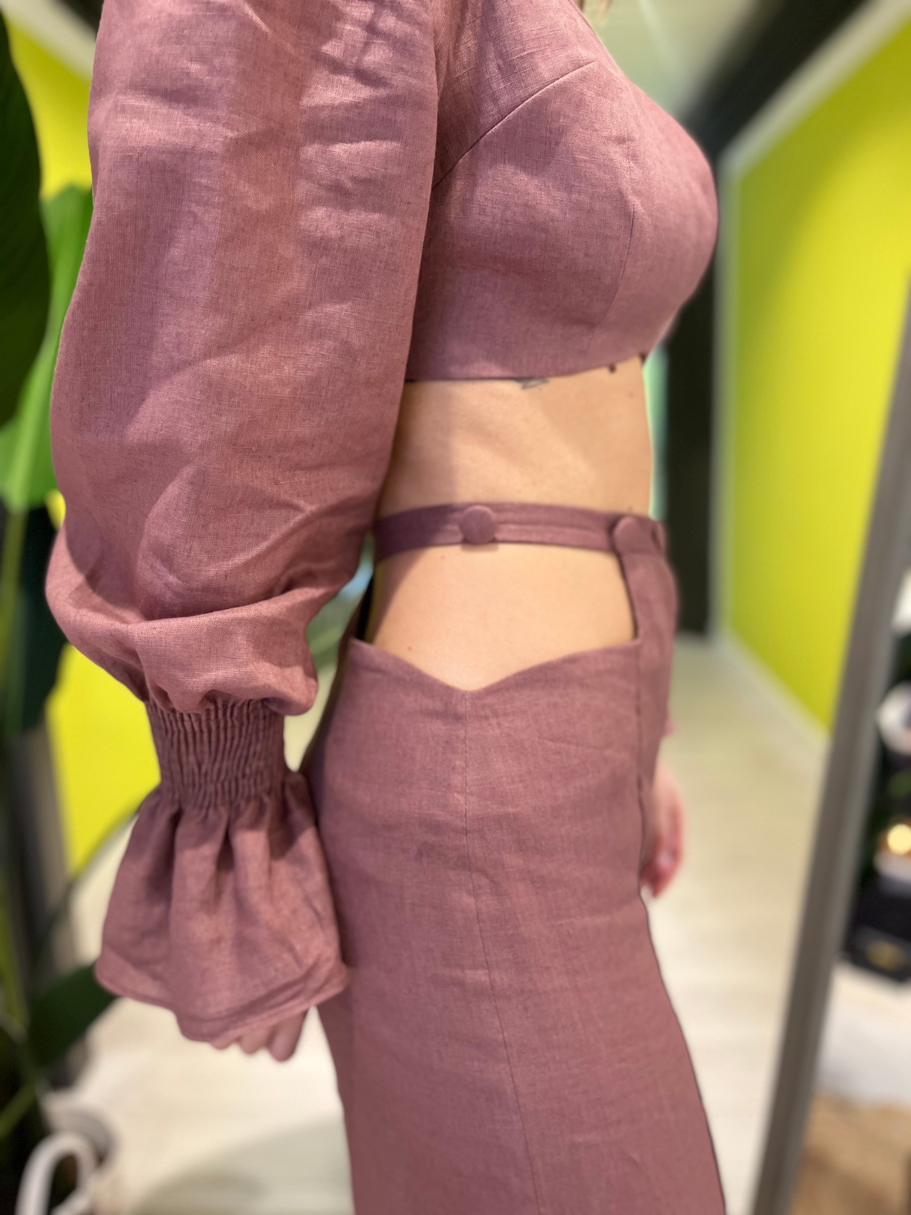 Pantalone Linum Coffee