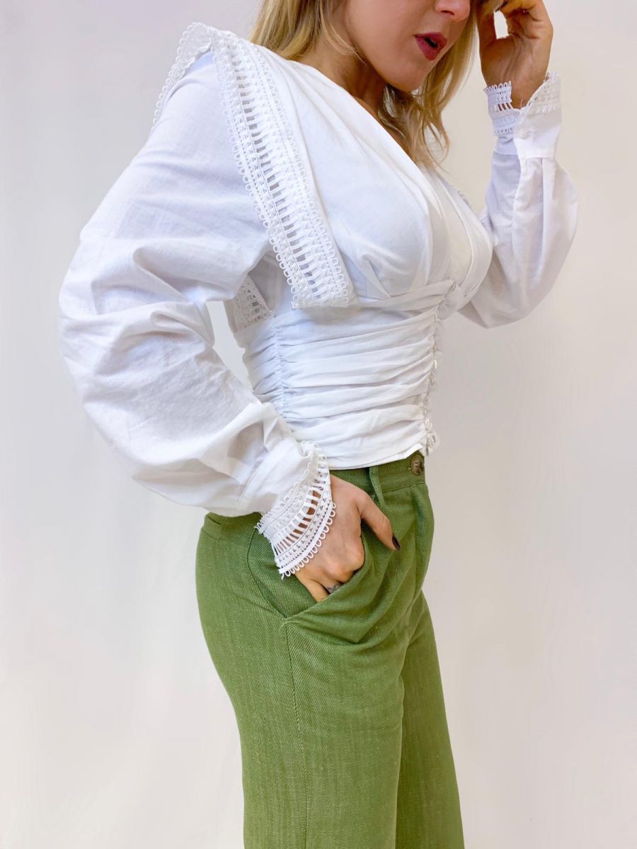 Camicia casacca bianca