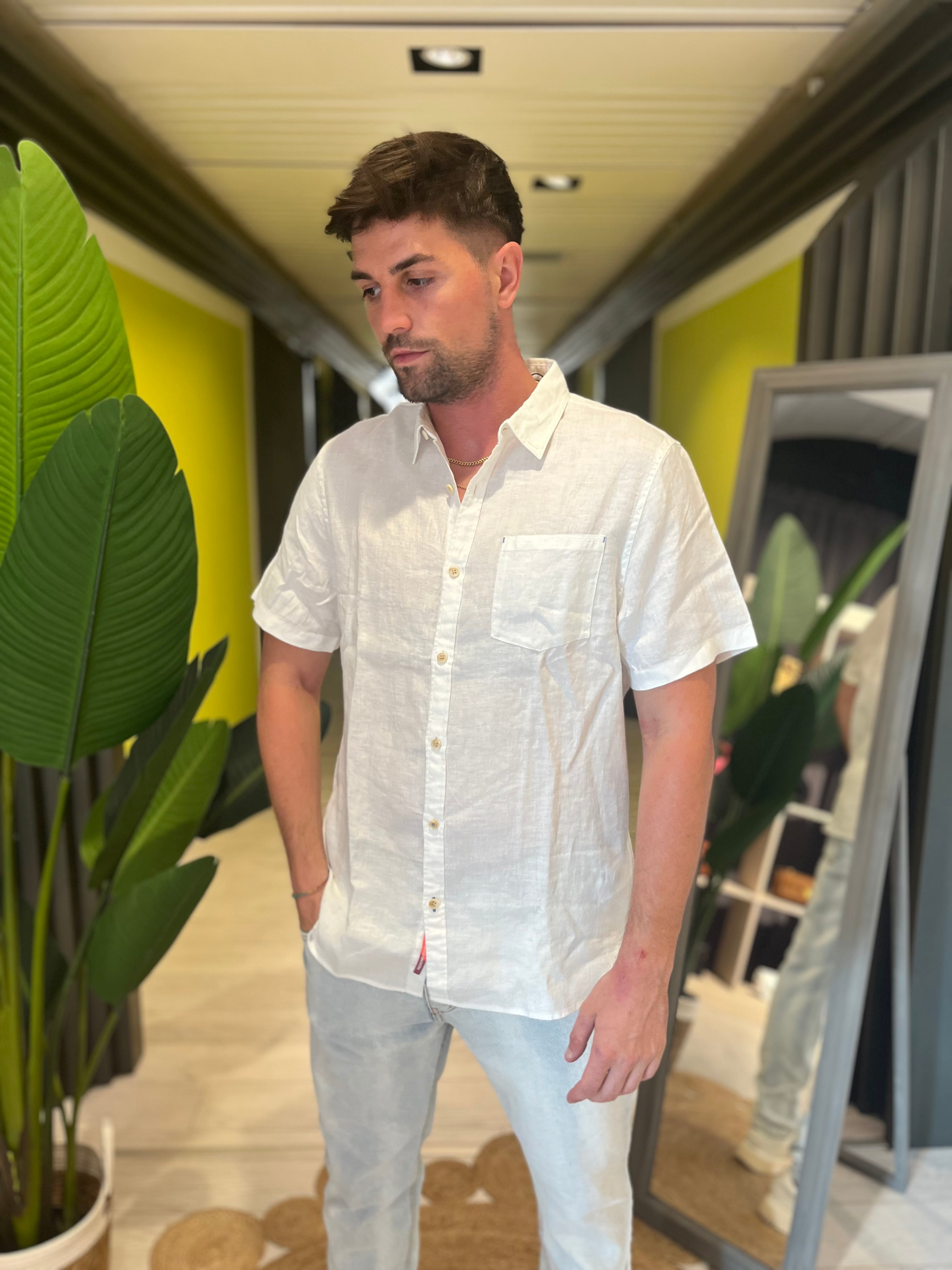 Camicia mezza manica bianca