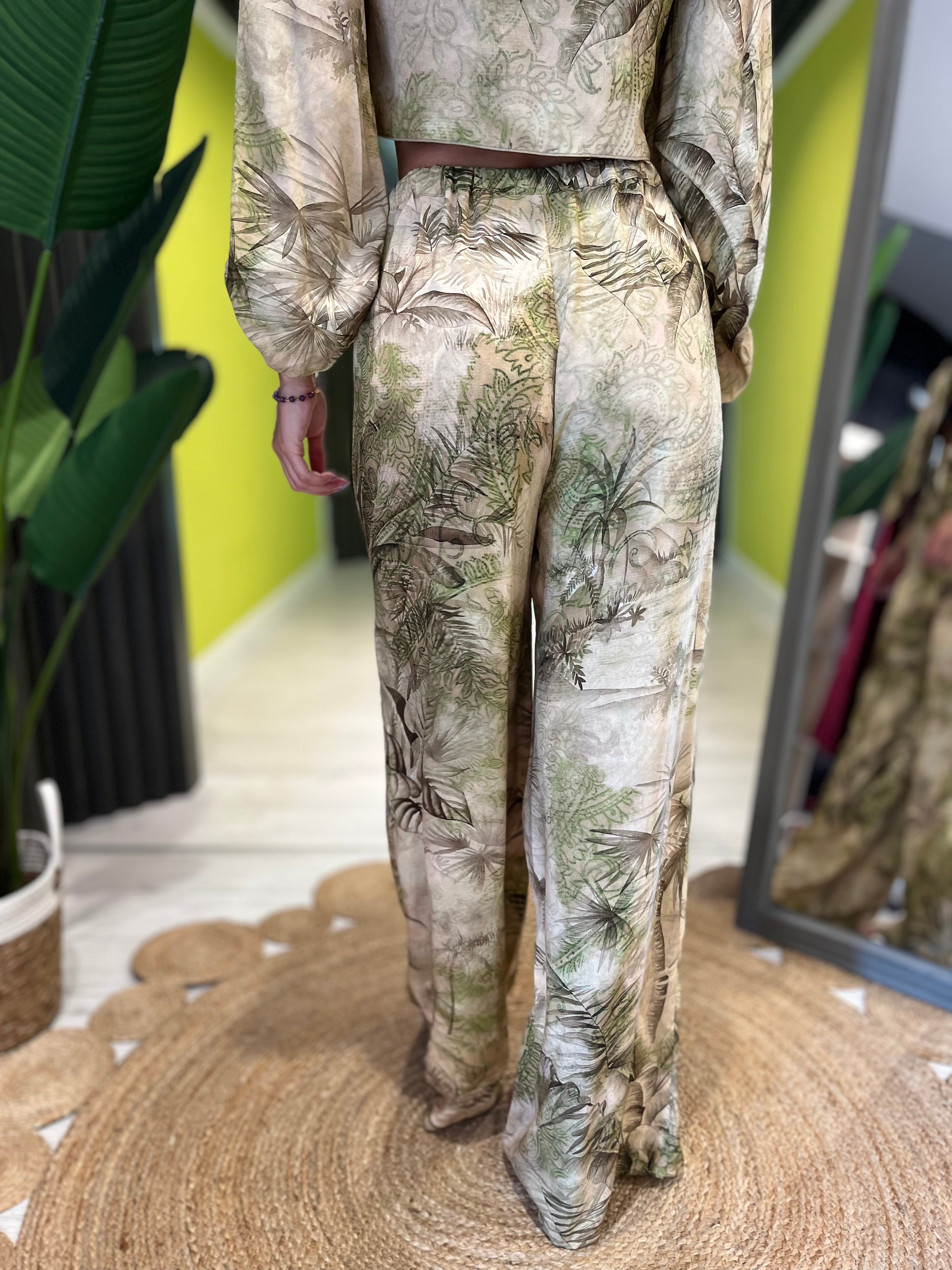 Pantalone palazzo fantasia