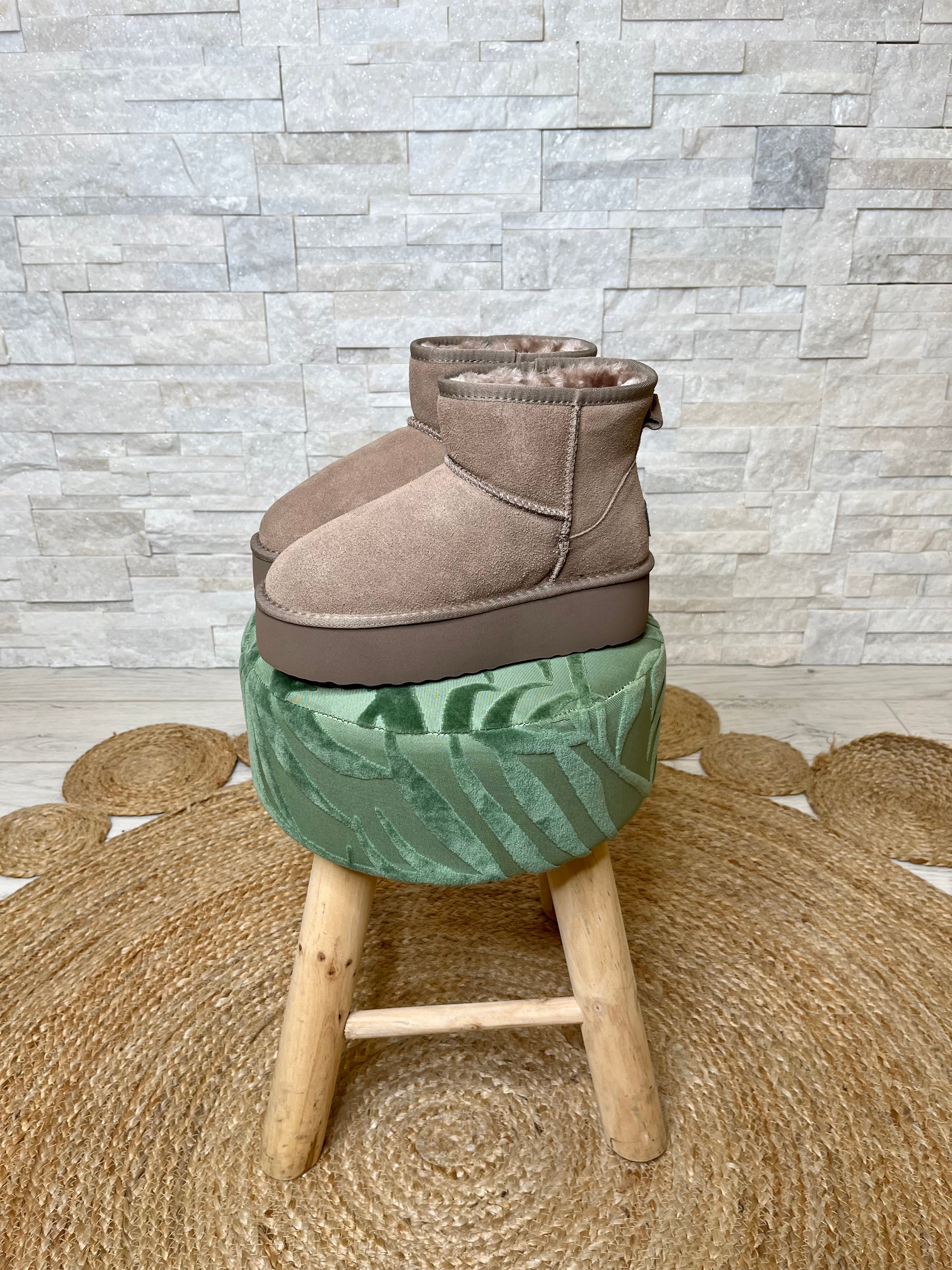 Stivaletto platform taupe