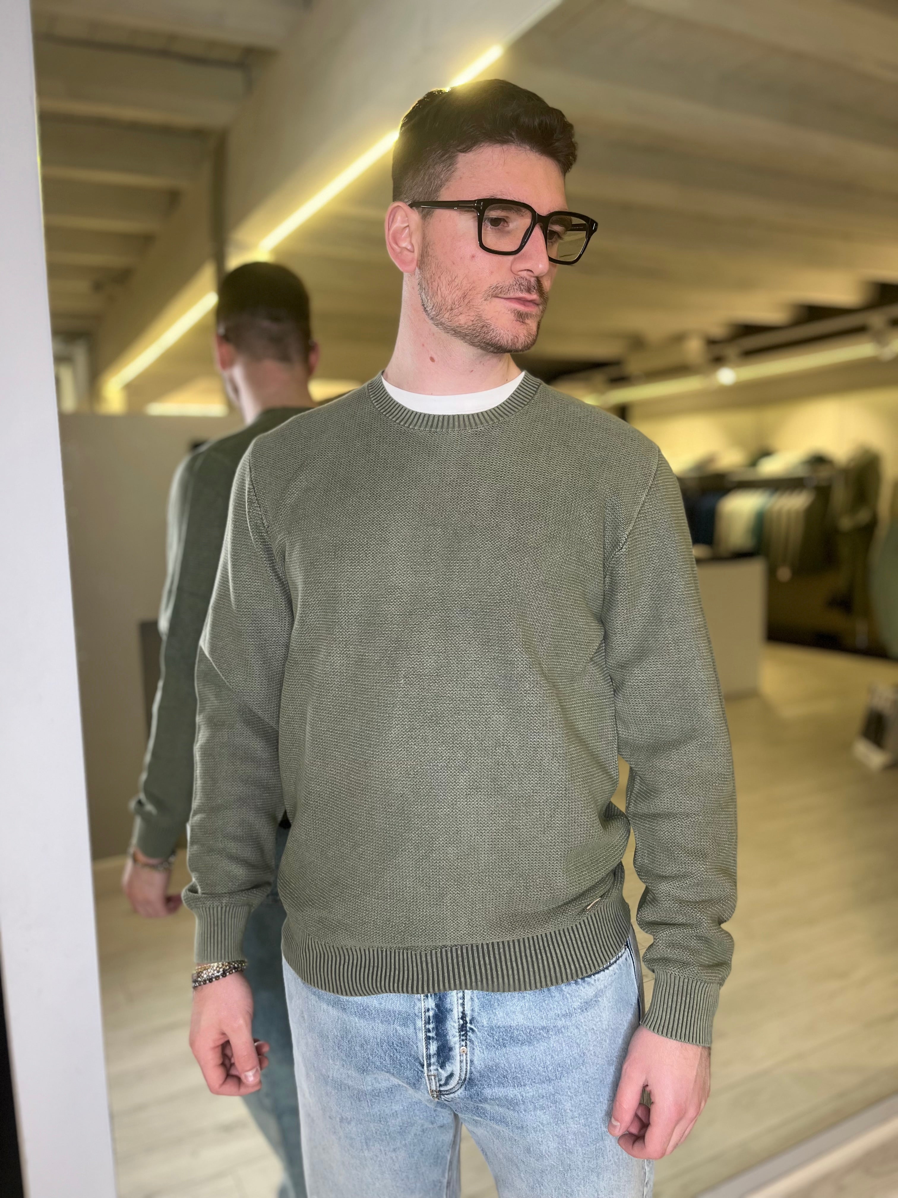 Maglia in cotone verde