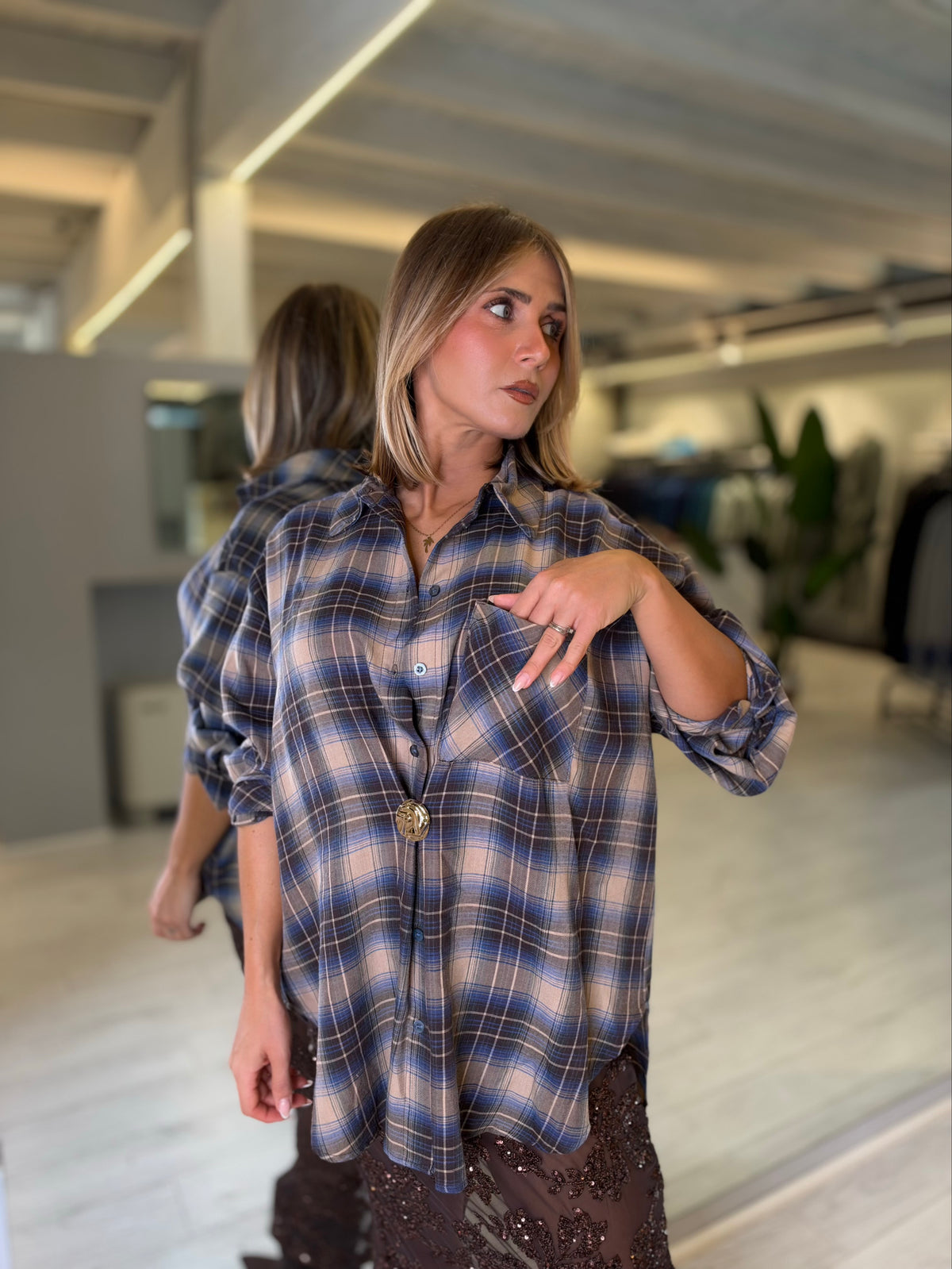 Camicia in fantasia check