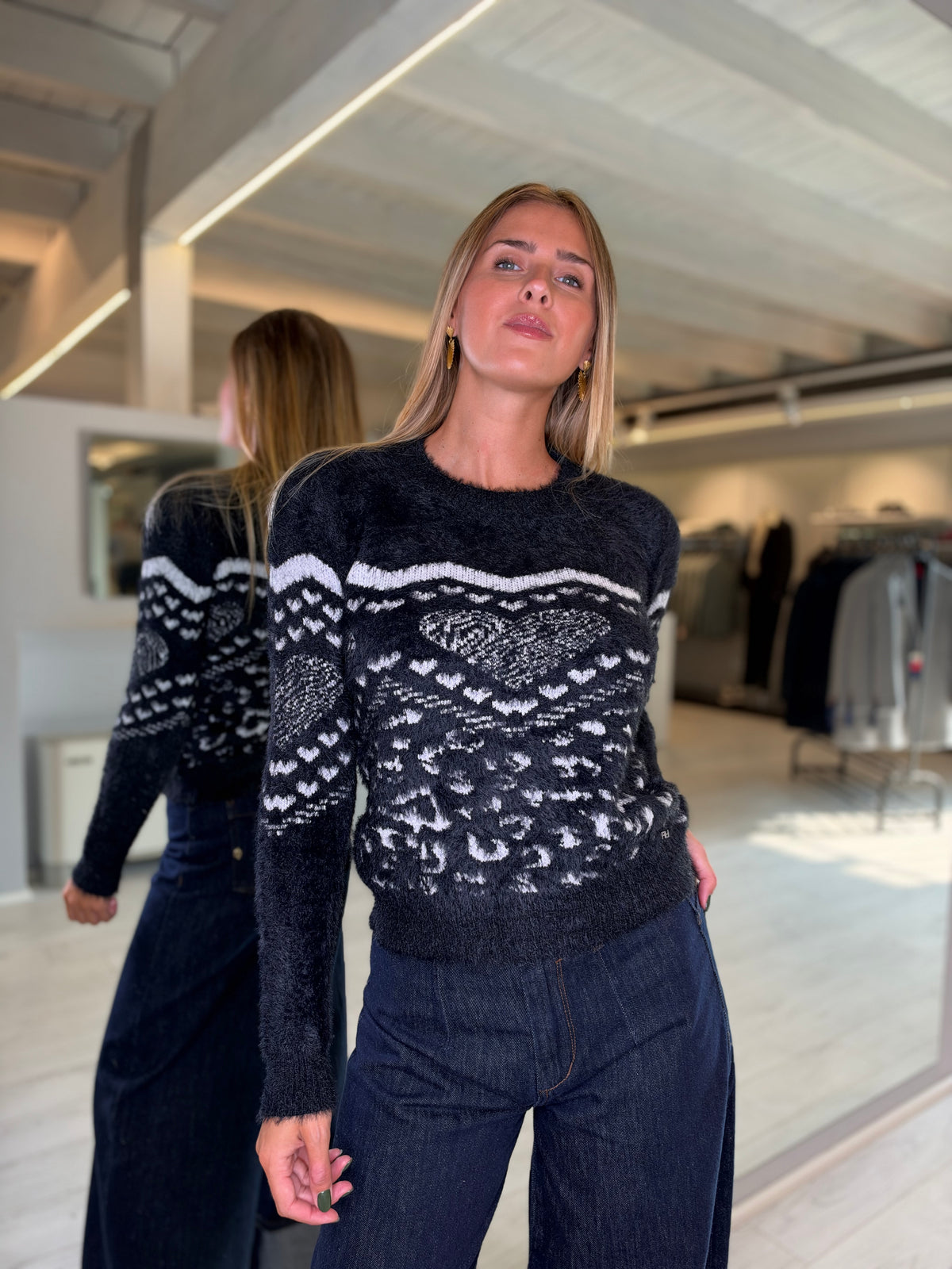 Maglia girocollo con stampa
