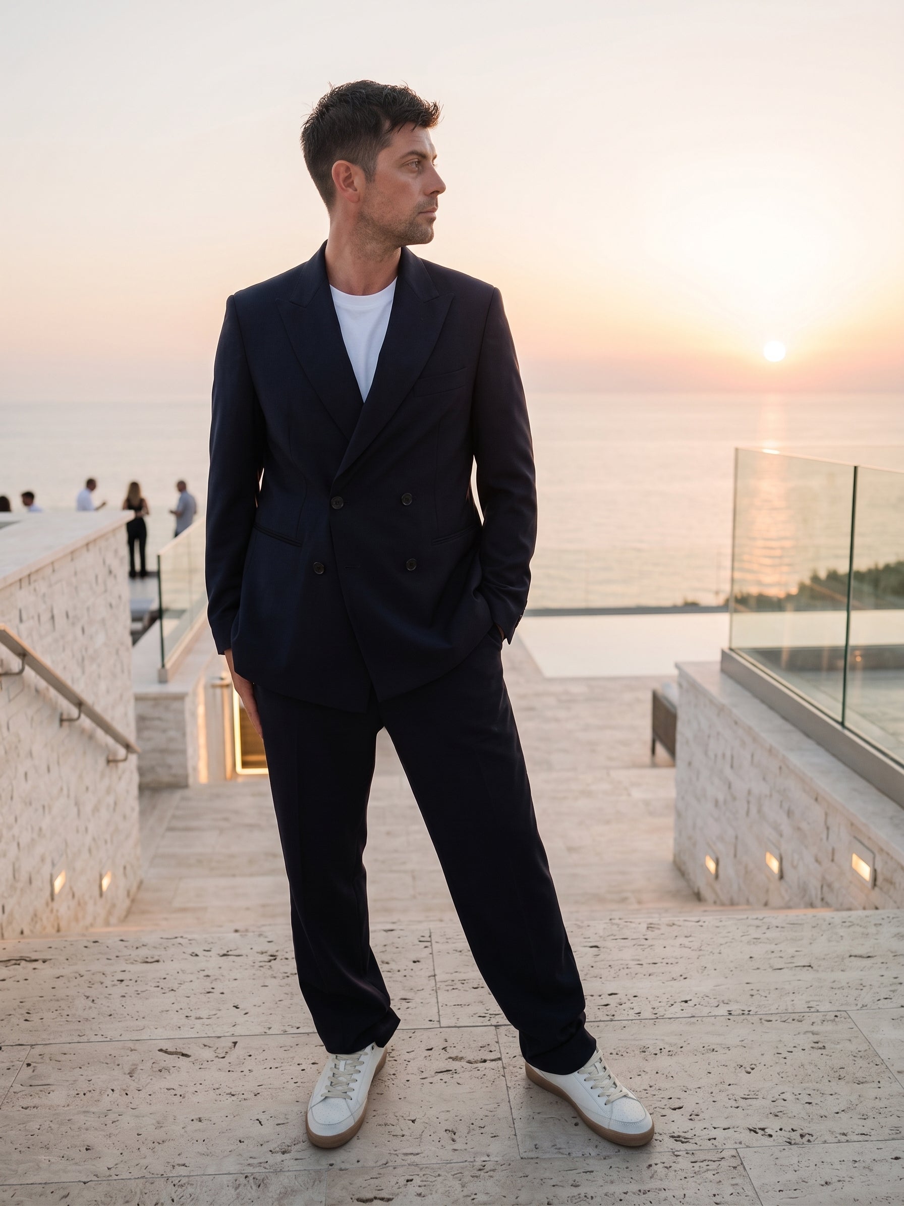 Abito doppiopetto blu