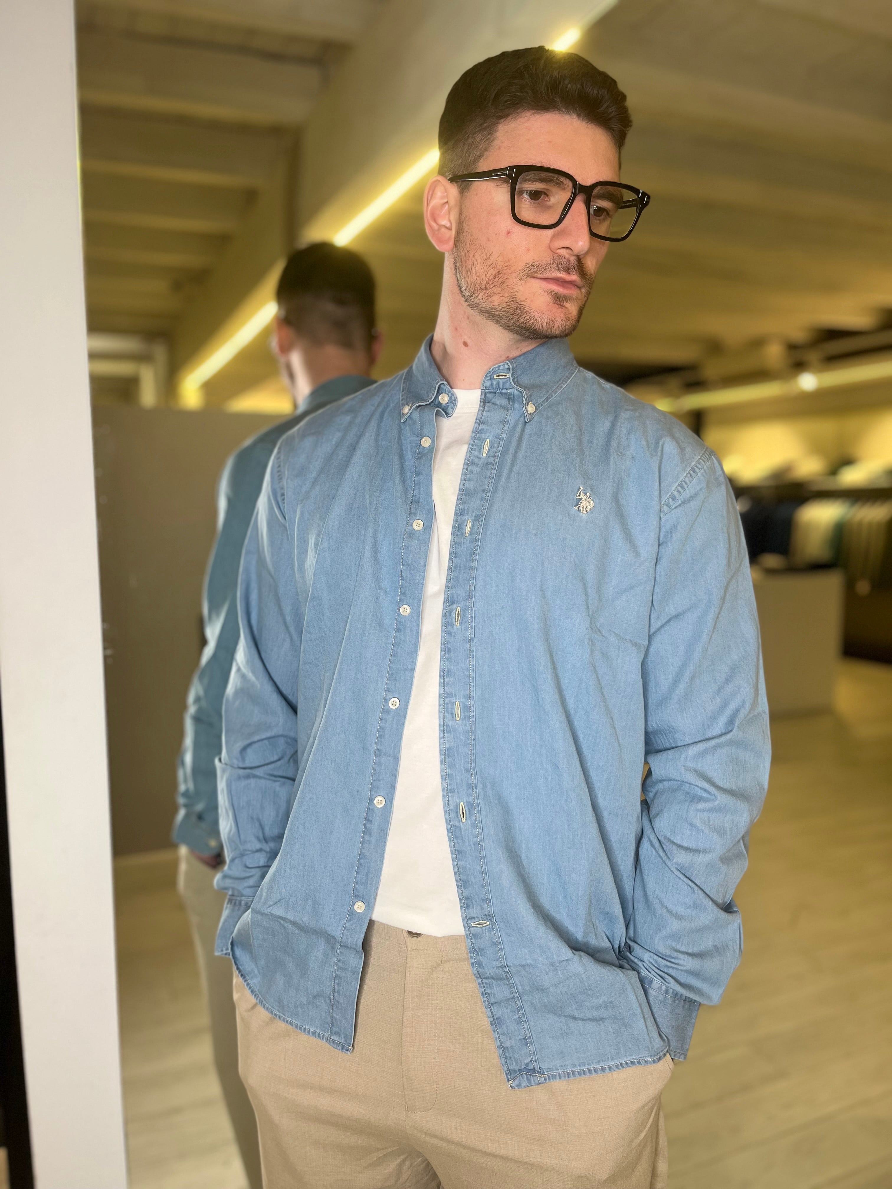 Camicia in demim slim fit