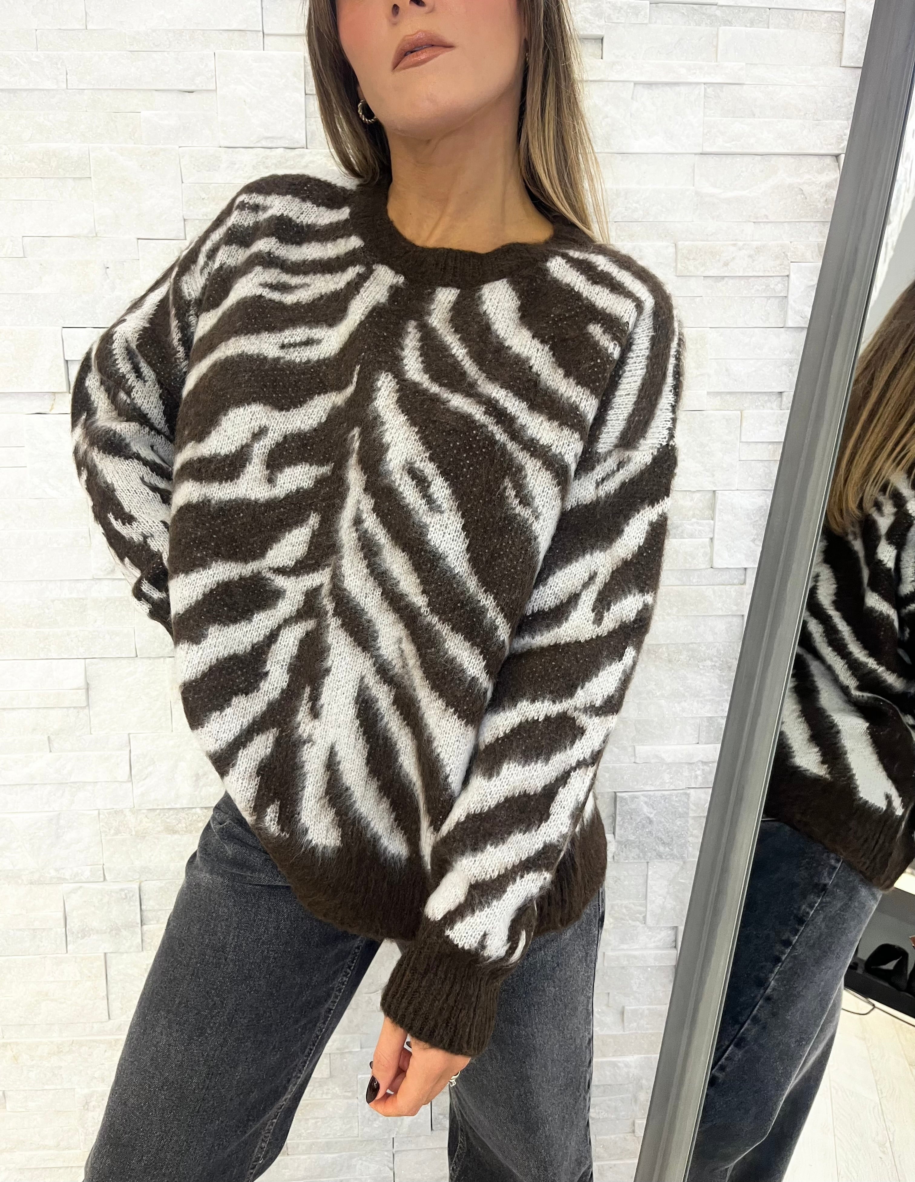 Maglia jacquard moro