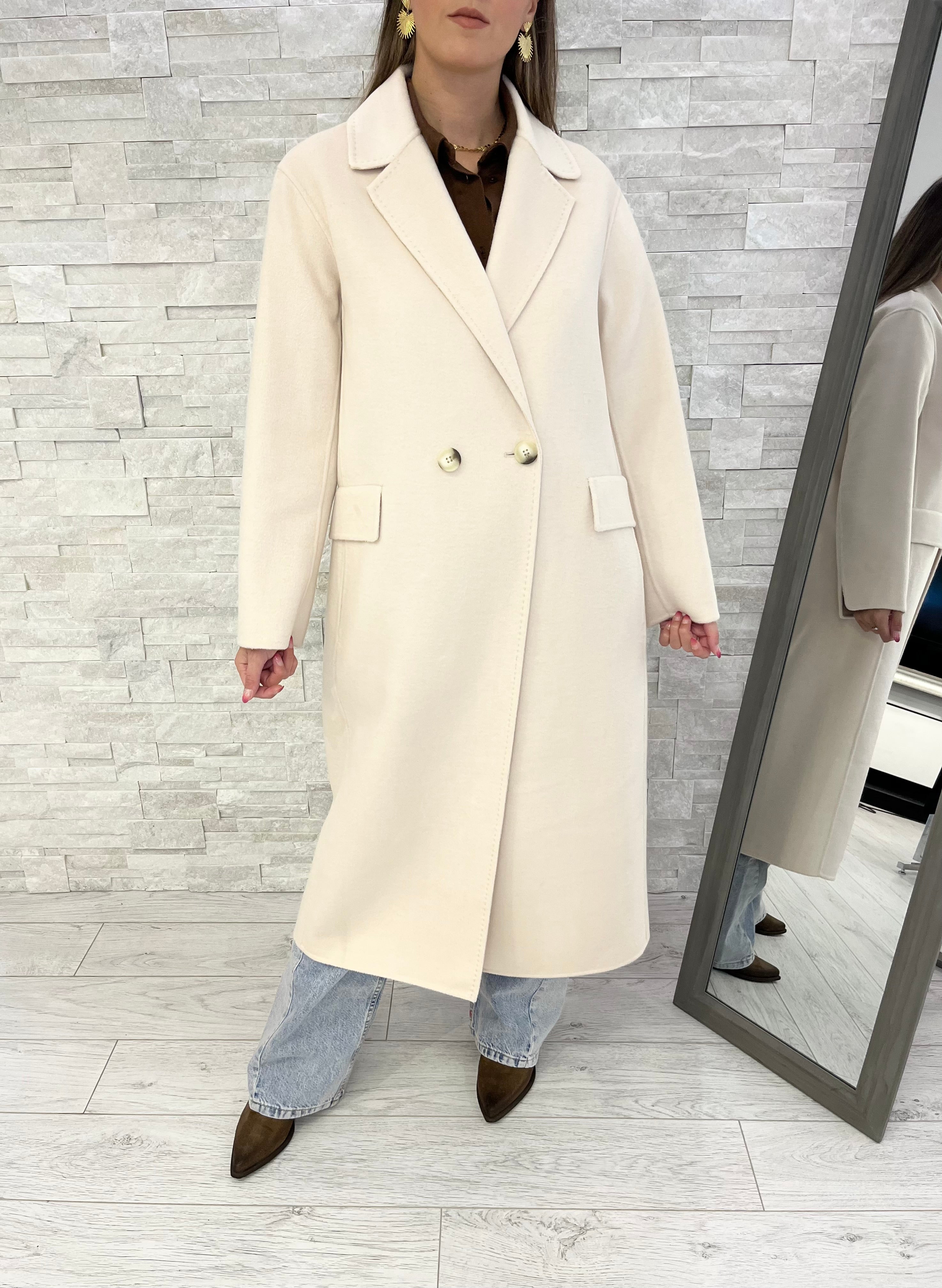 Cappotto sfoderato bianco