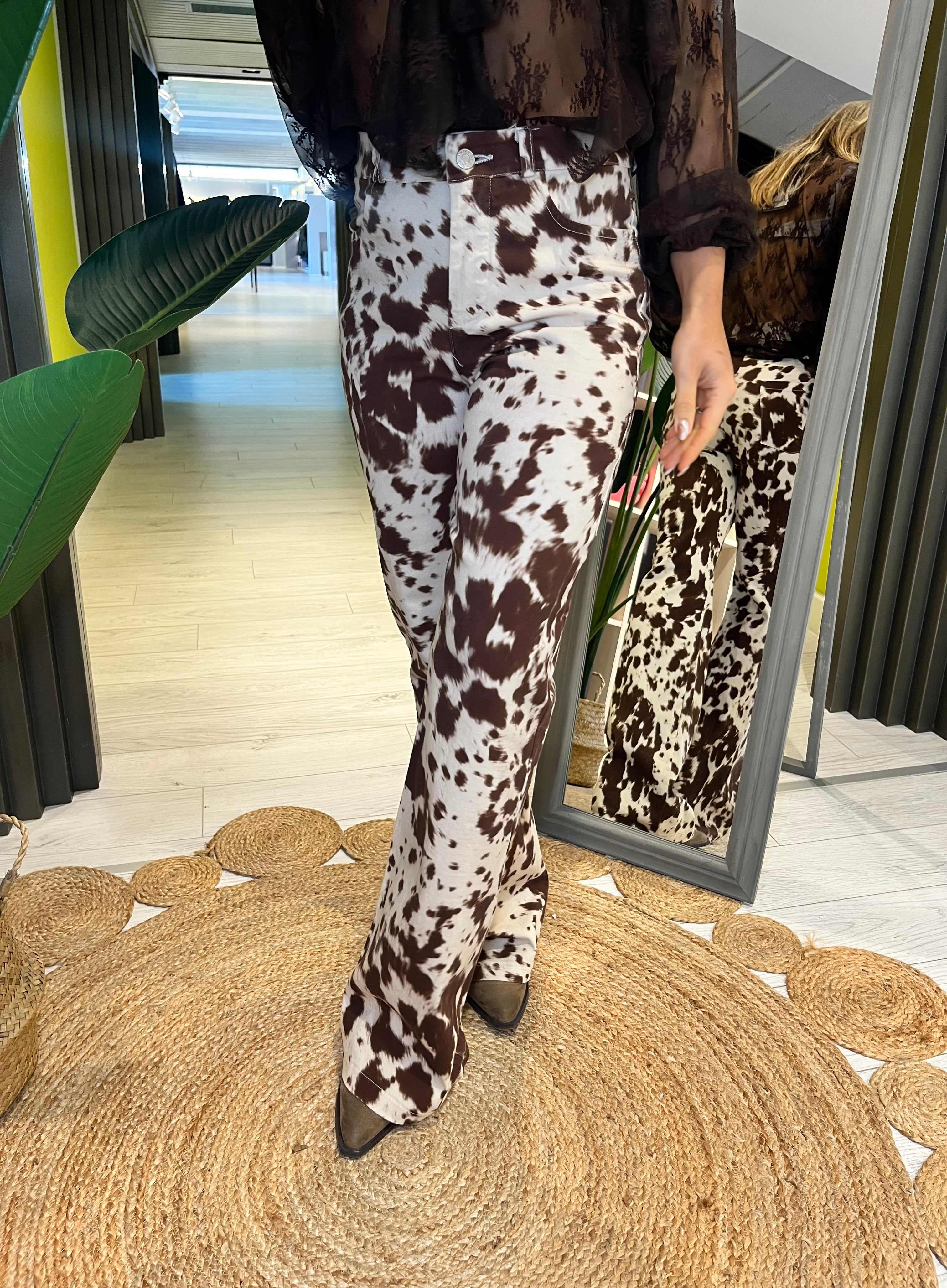 Pantalone stampa muccata