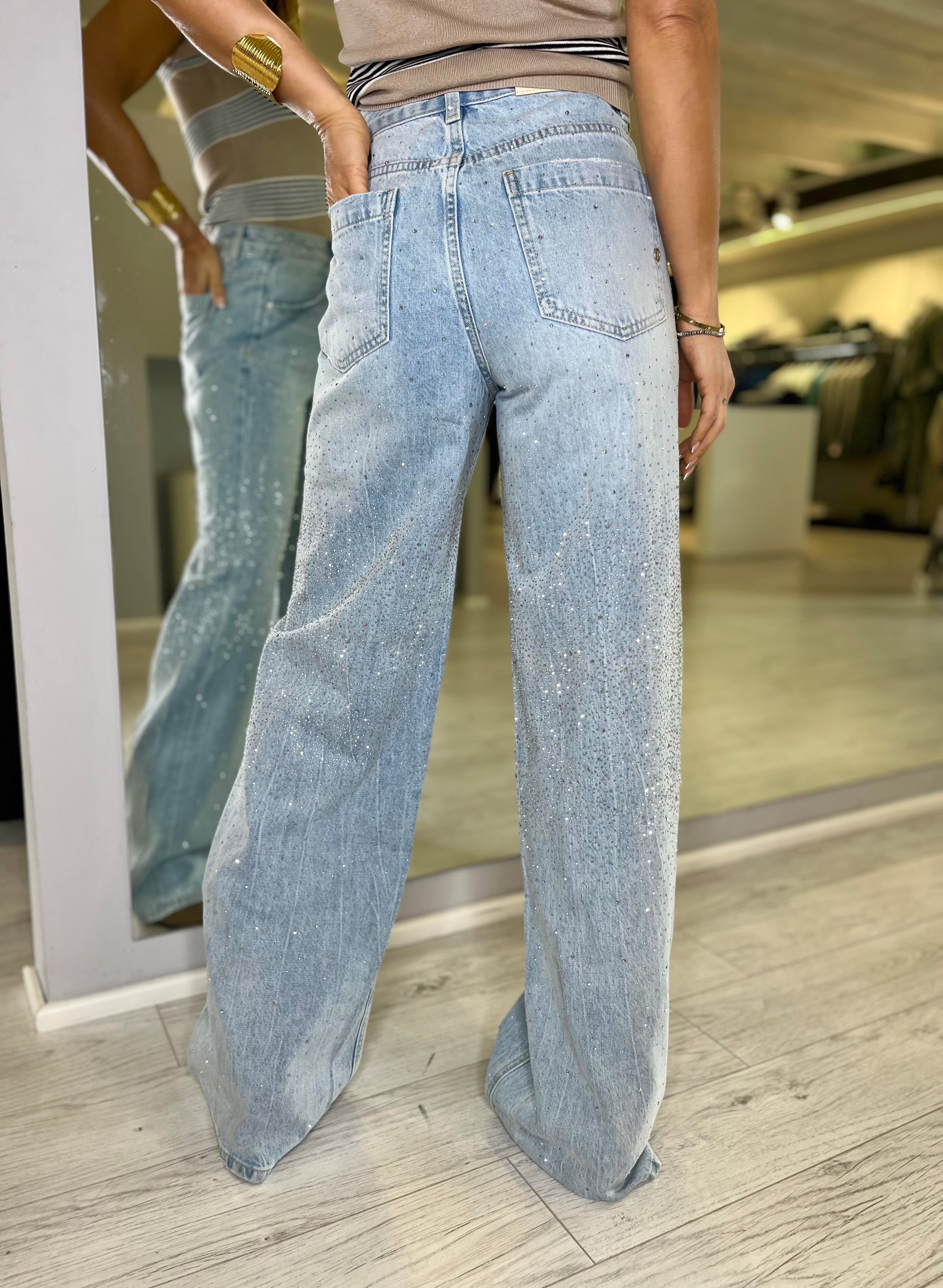 Jeans con strass