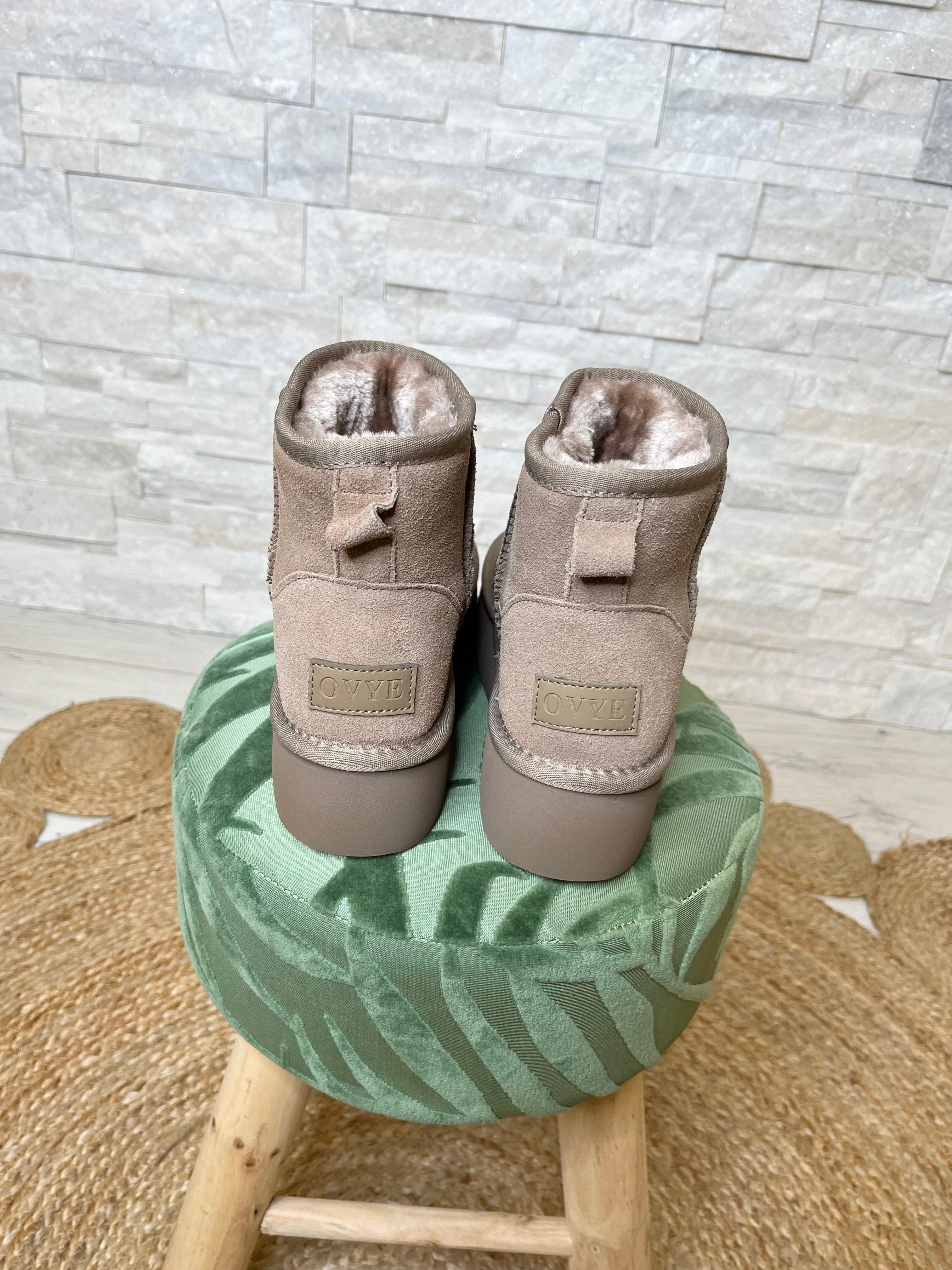 Stivaletto platform taupe