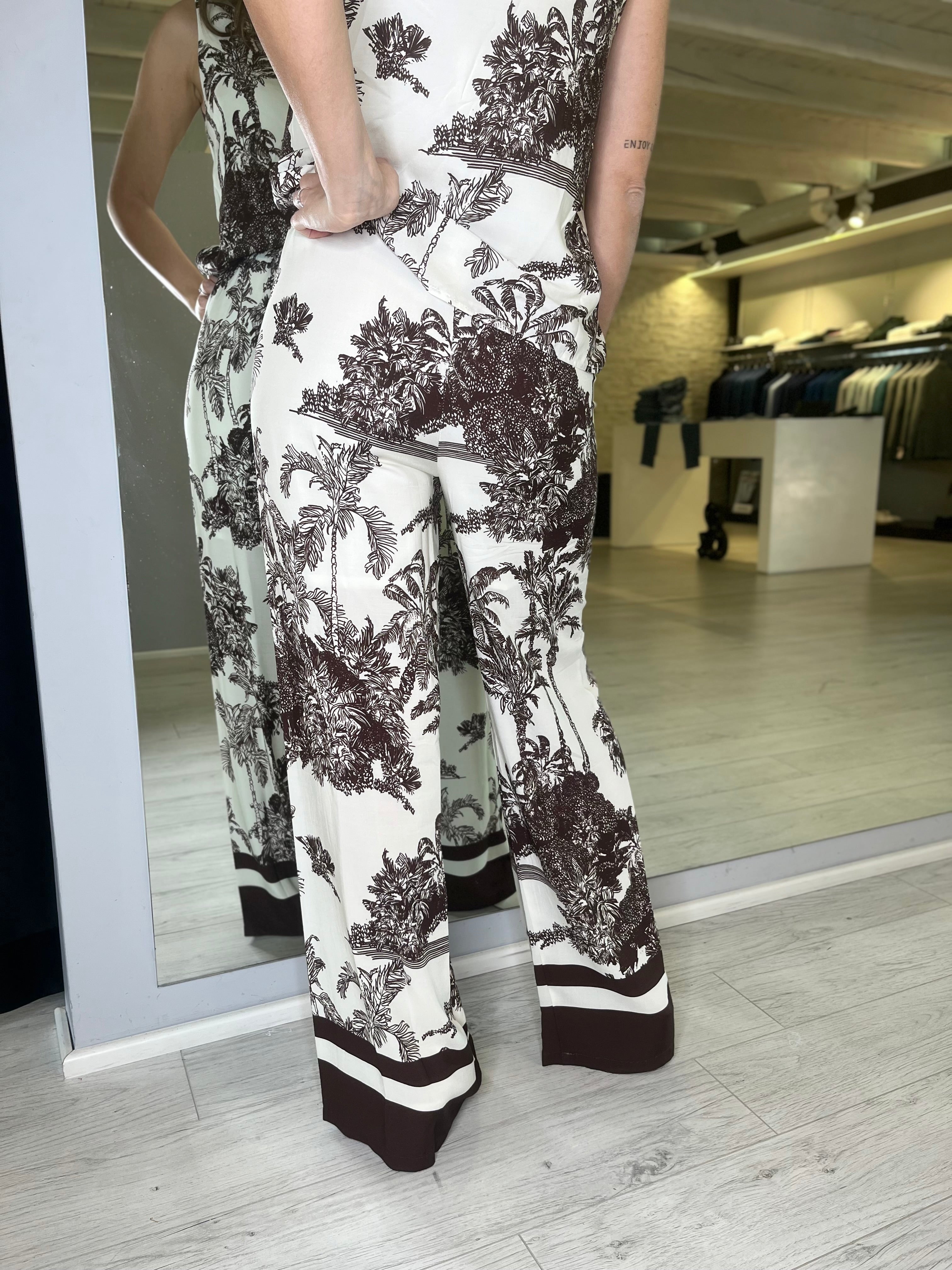 Pantalone palazzo fantasia
