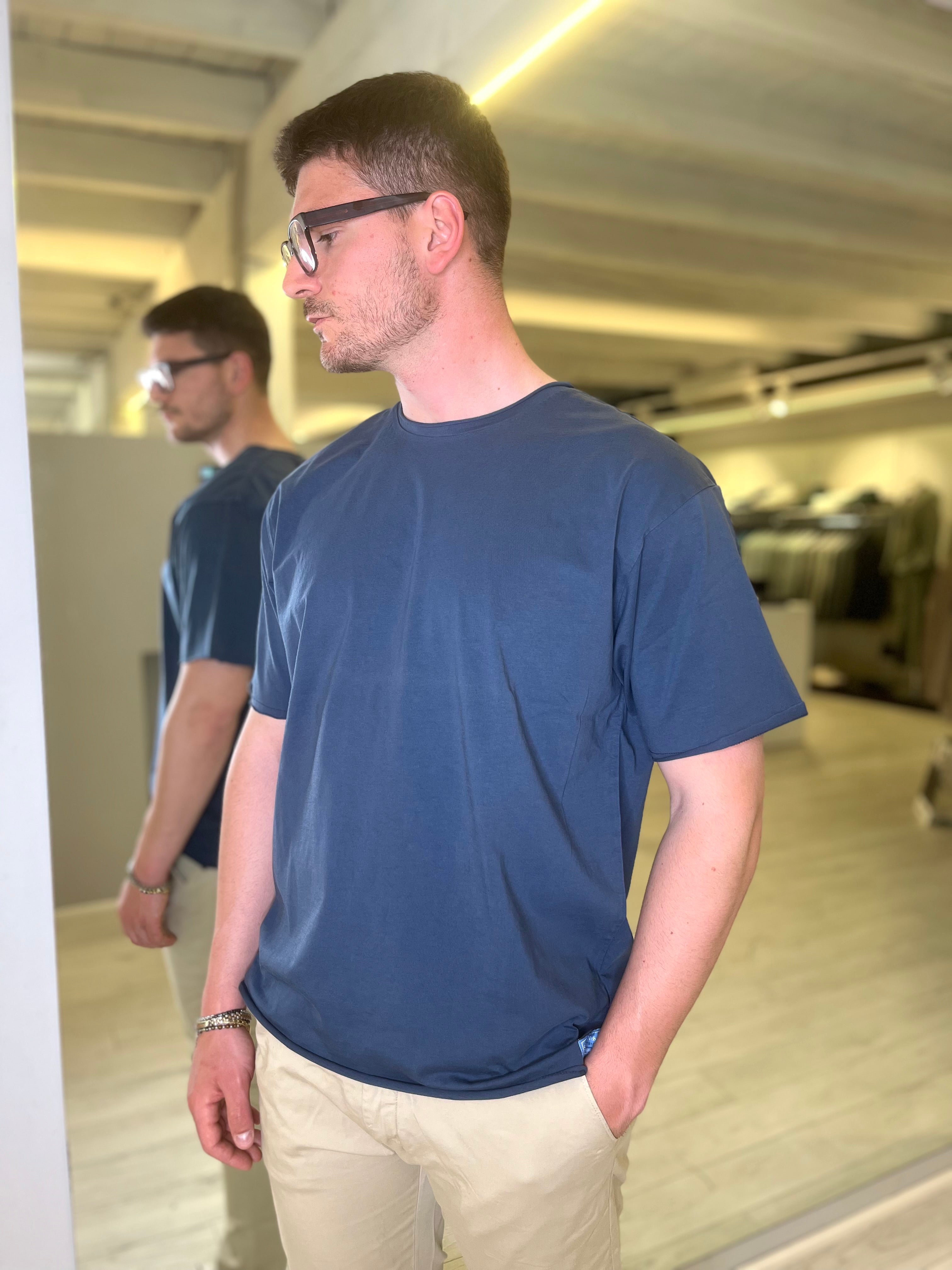 T-shirt basic blu