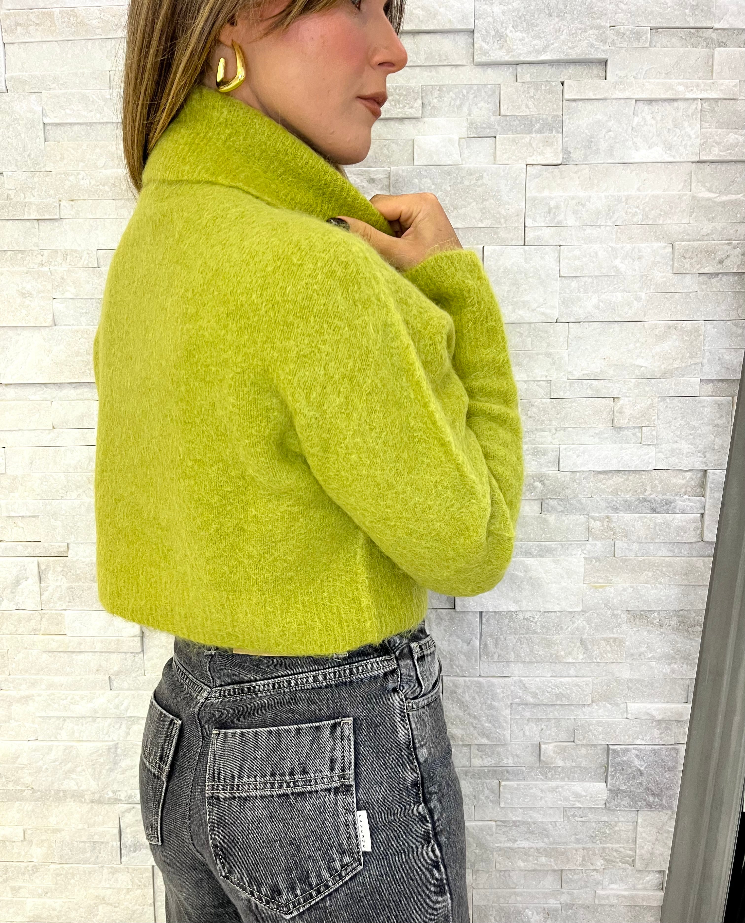 Maglia crop dolcevita