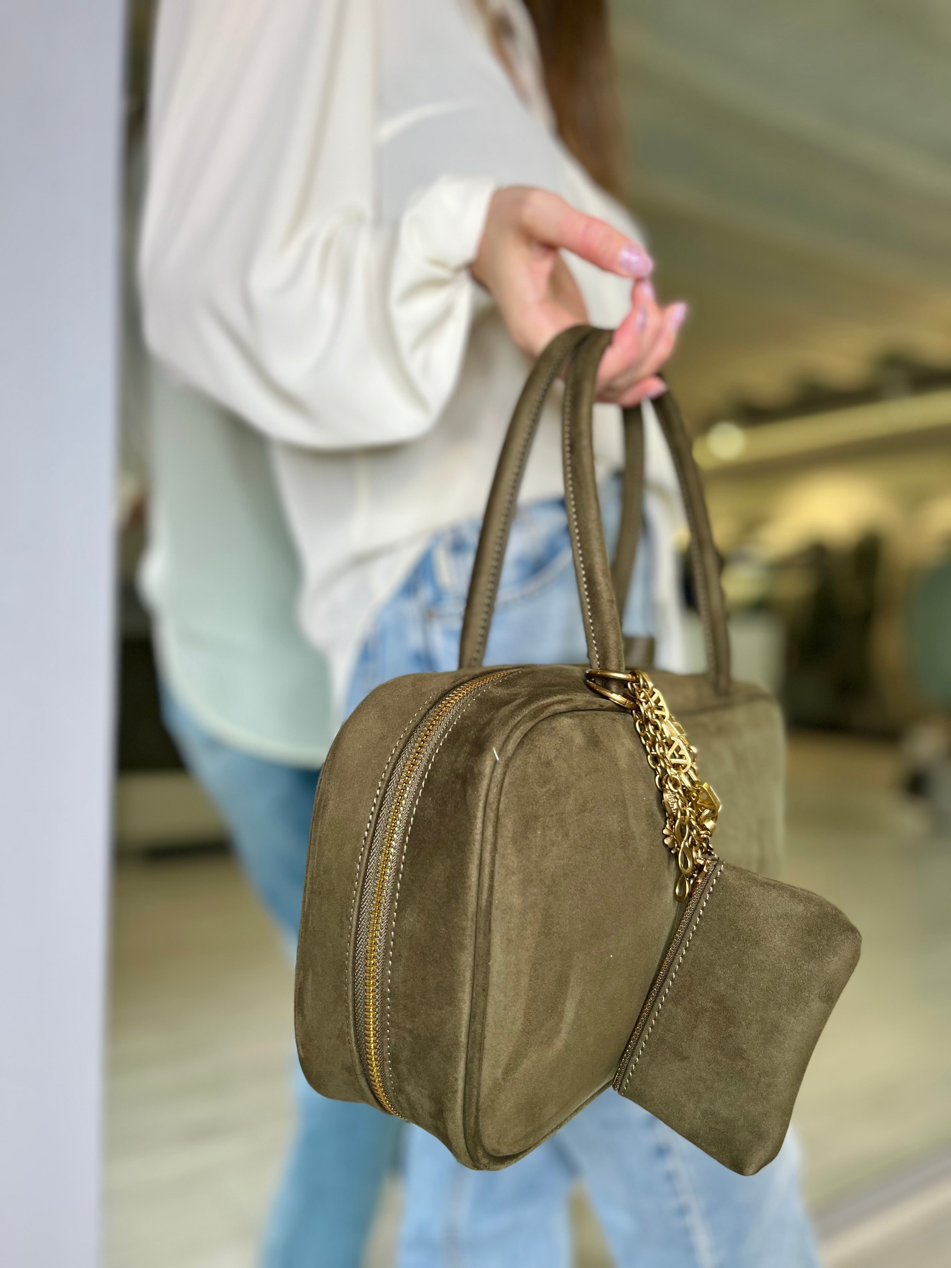 Borsa slide verde army